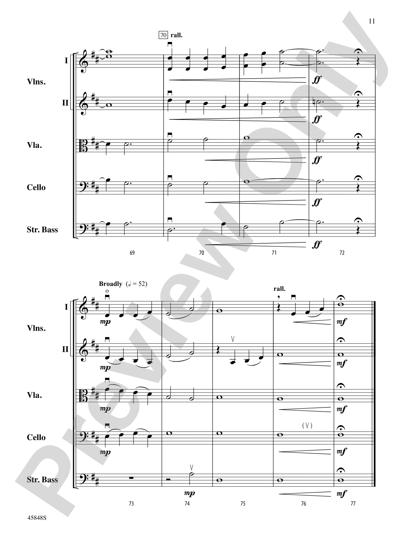 Appalachian Carol: String Orchestra Conductor Score & Parts