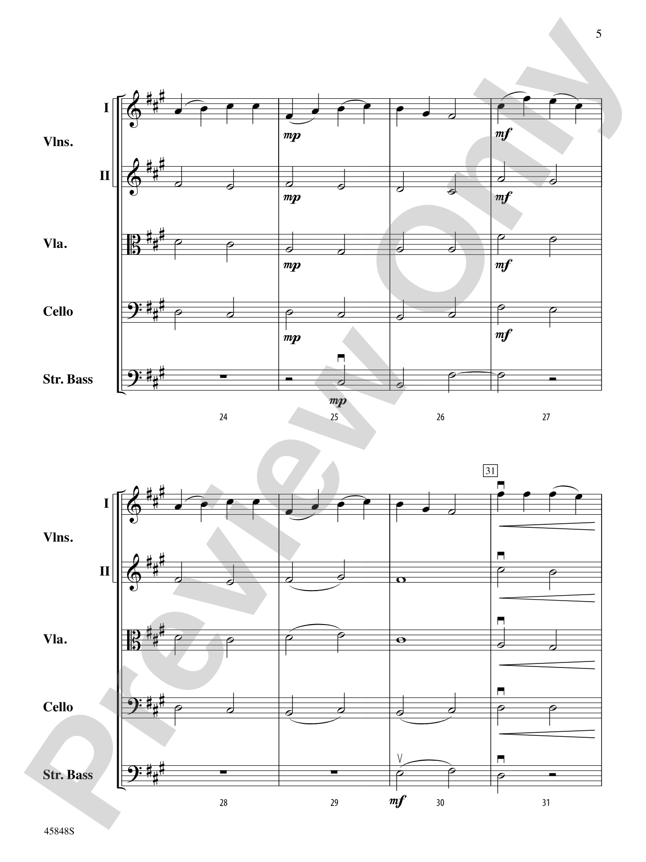 Appalachian Carol: String Orchestra Conductor Score & Parts