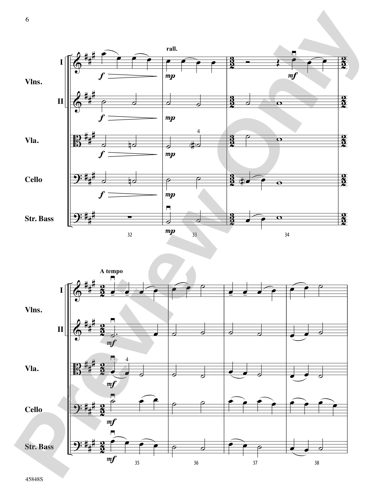 Appalachian Carol: String Orchestra Conductor Score & Parts