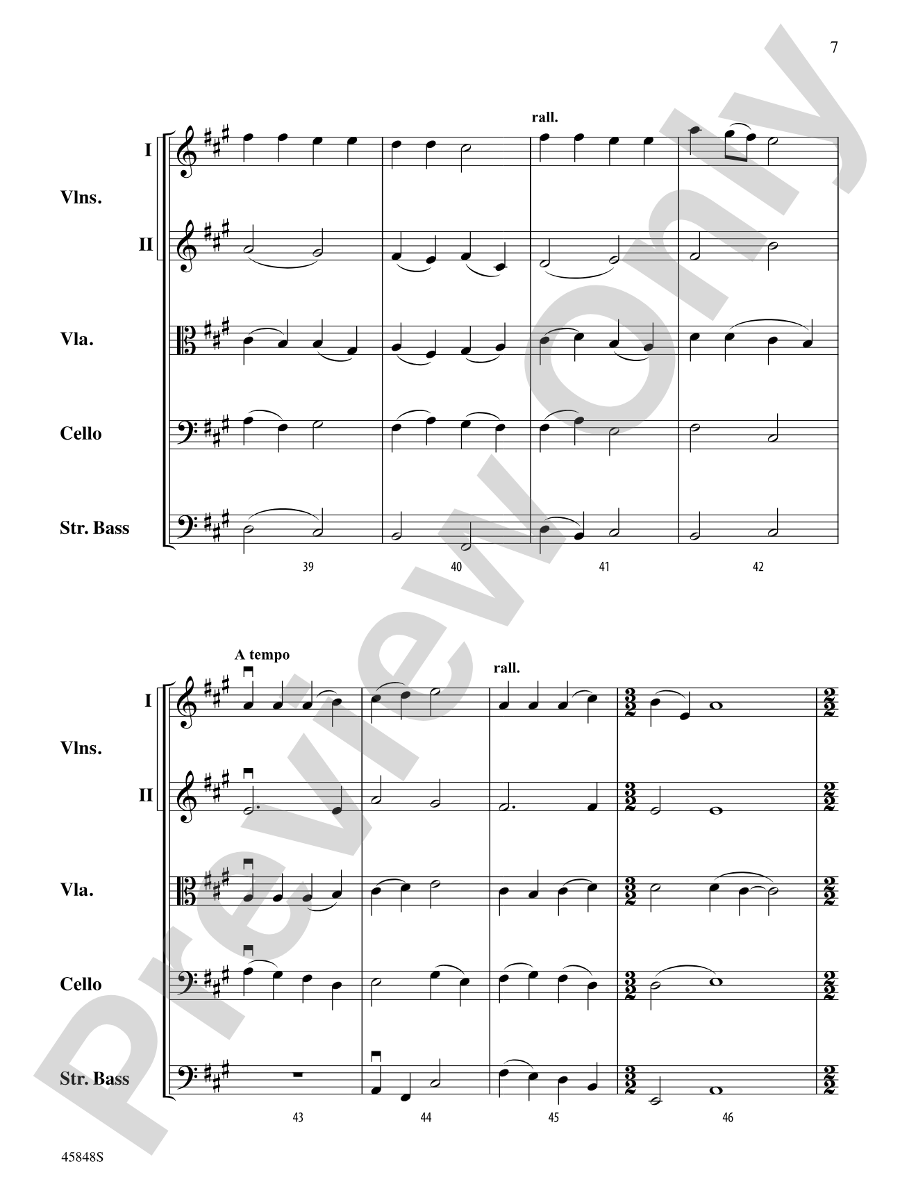 Appalachian Carol: String Orchestra Conductor Score & Parts
