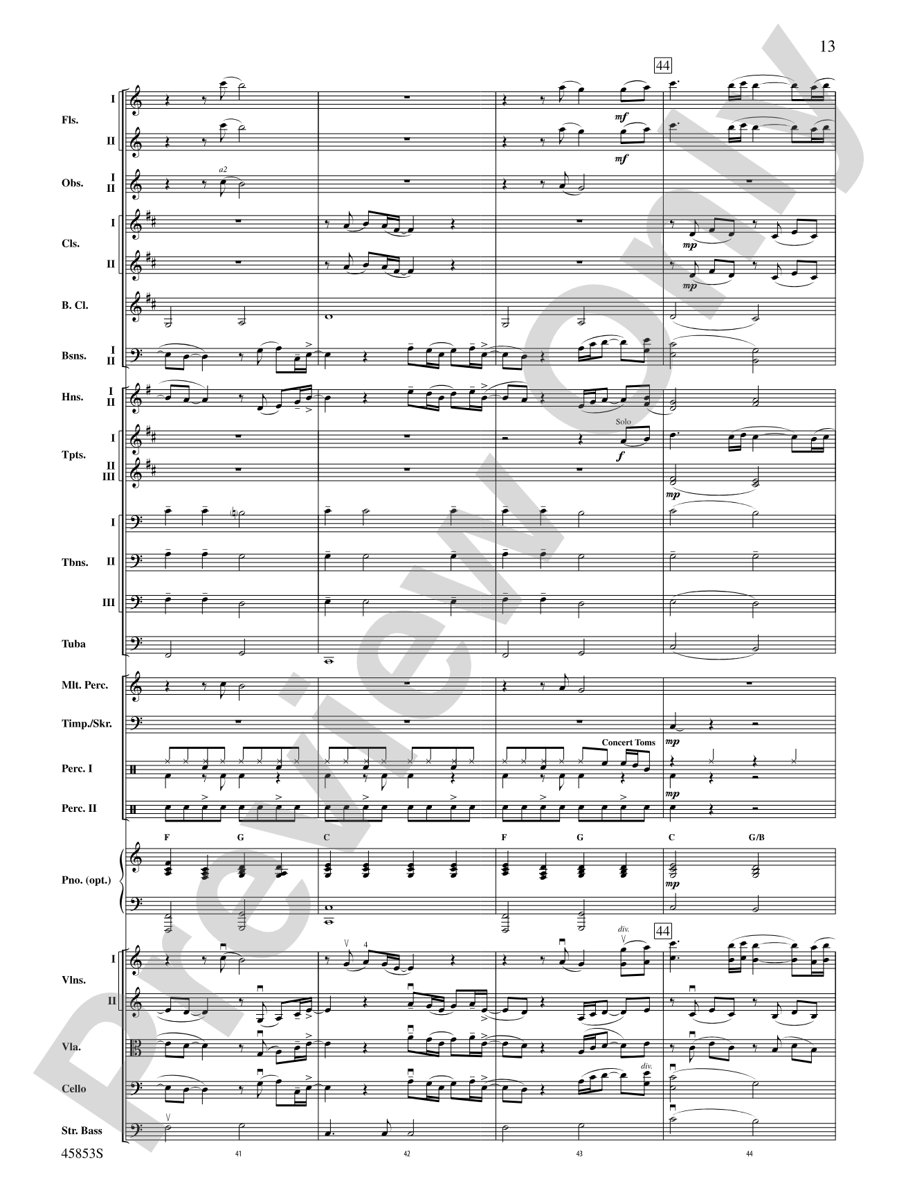 The Best of Bruno Mars: Full Orchestra Conductor Score & Parts