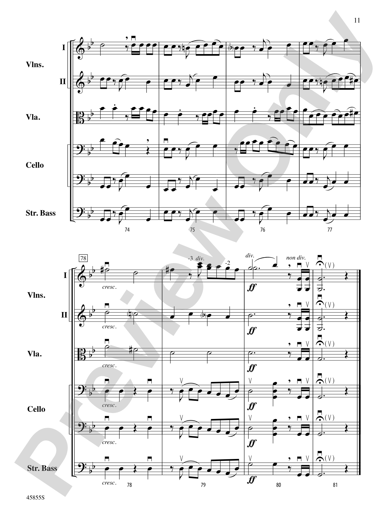 Midnight Howl: String Orchestra Conductor Score & Parts