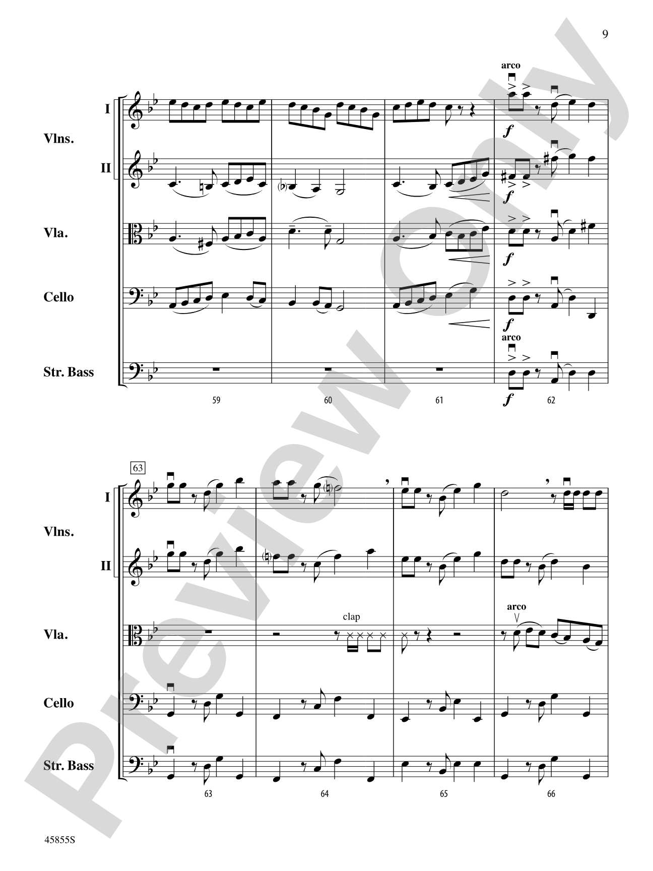 Midnight Howl: String Orchestra Conductor Score & Parts