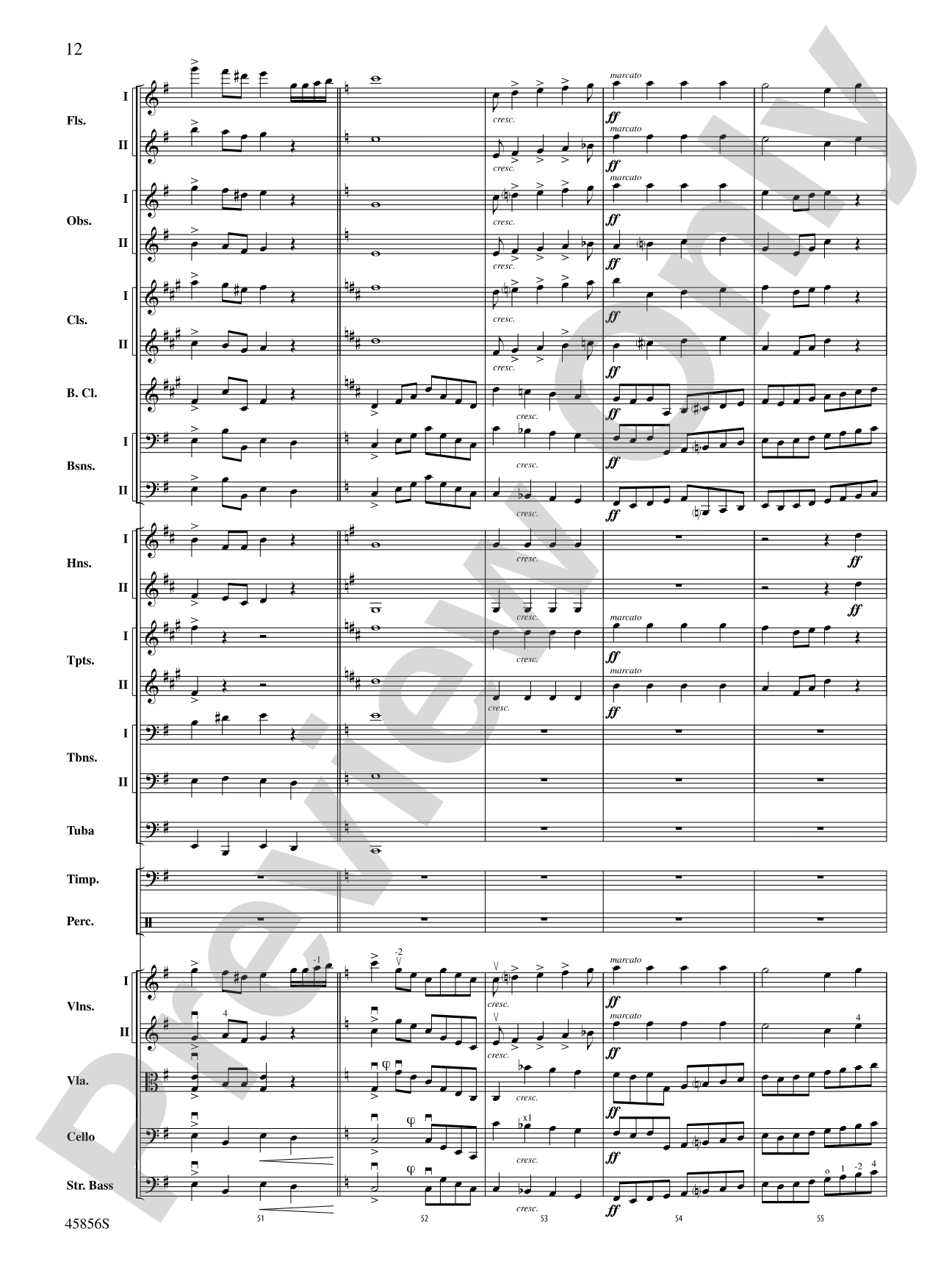 Academic Festival Overture, Op. 80: Full Orchestra Conductor Score & Parts