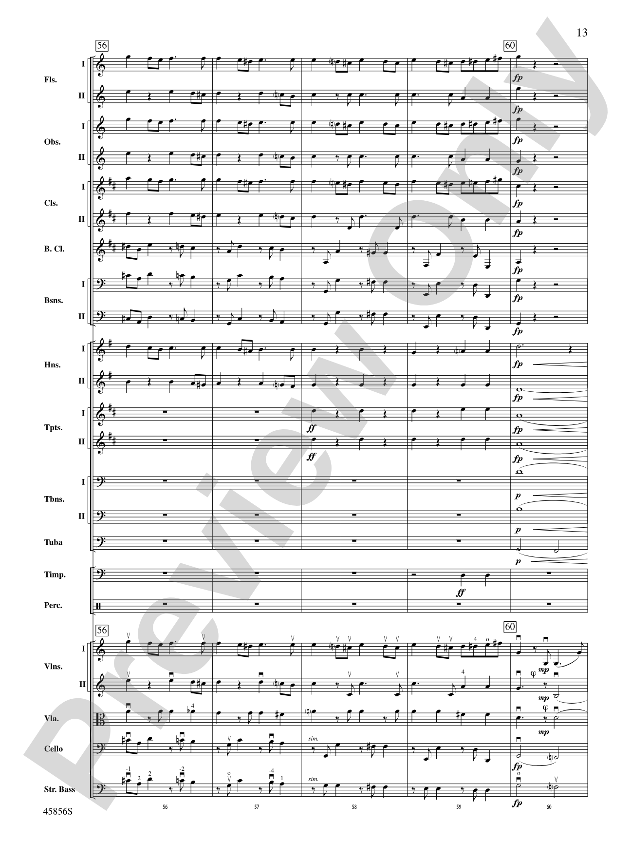 Academic Festival Overture, Op. 80: Full Orchestra Conductor Score & Parts