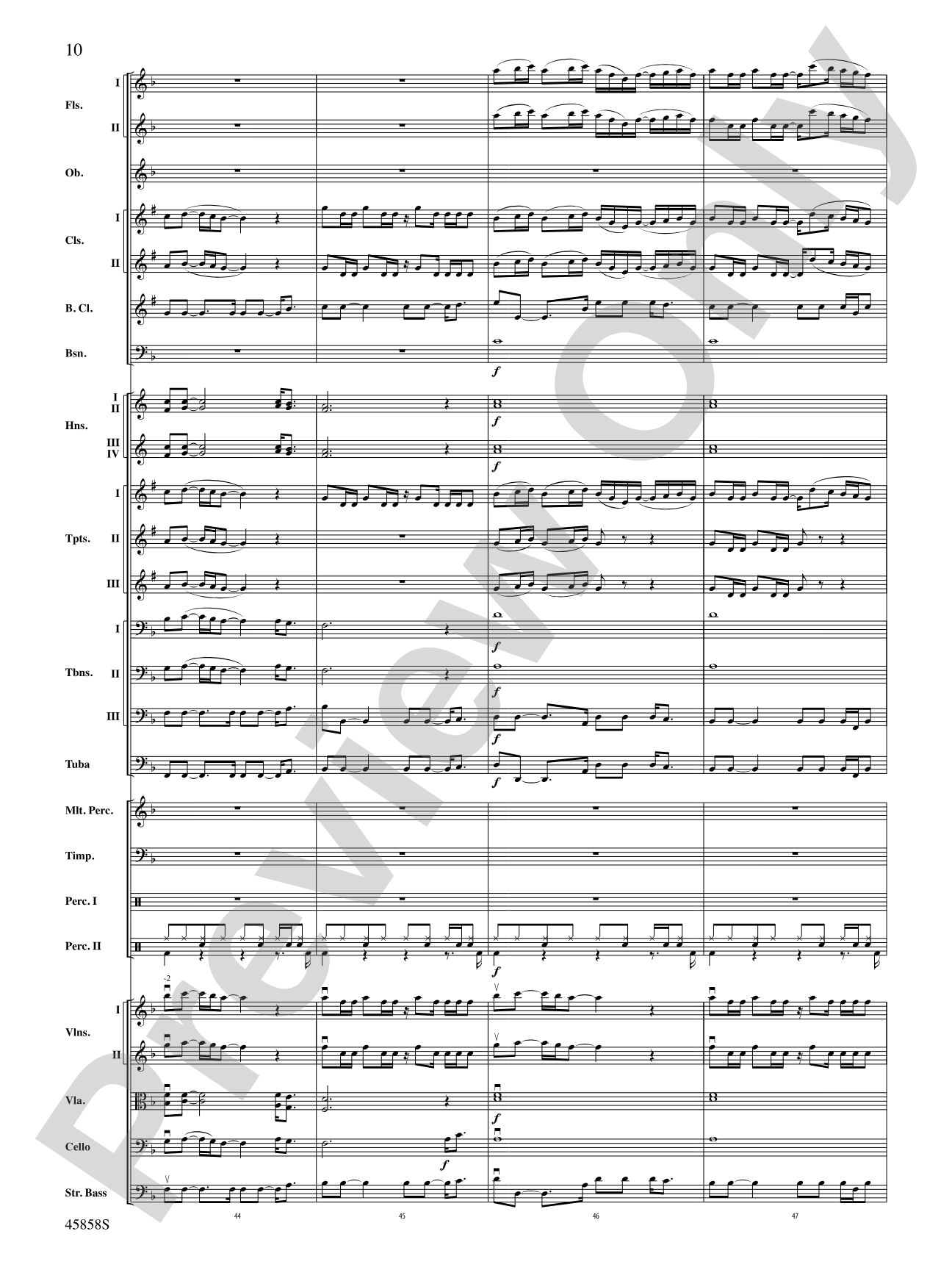 Hamilton, Suite from: Score