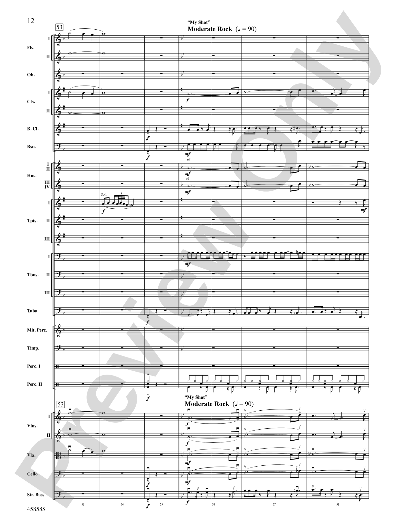 Hamilton, Suite from: Score
