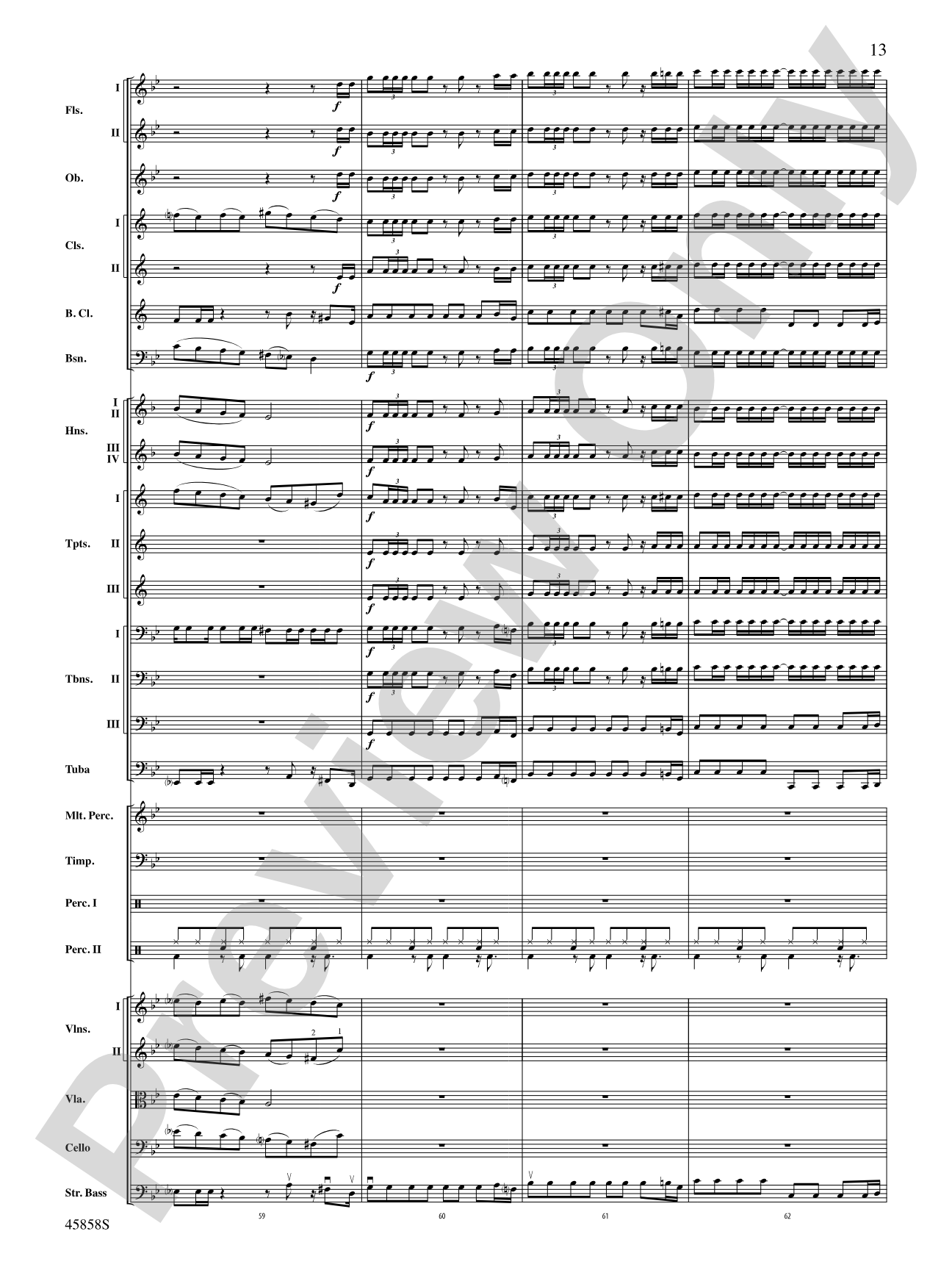 Hamilton, Suite from: Score
