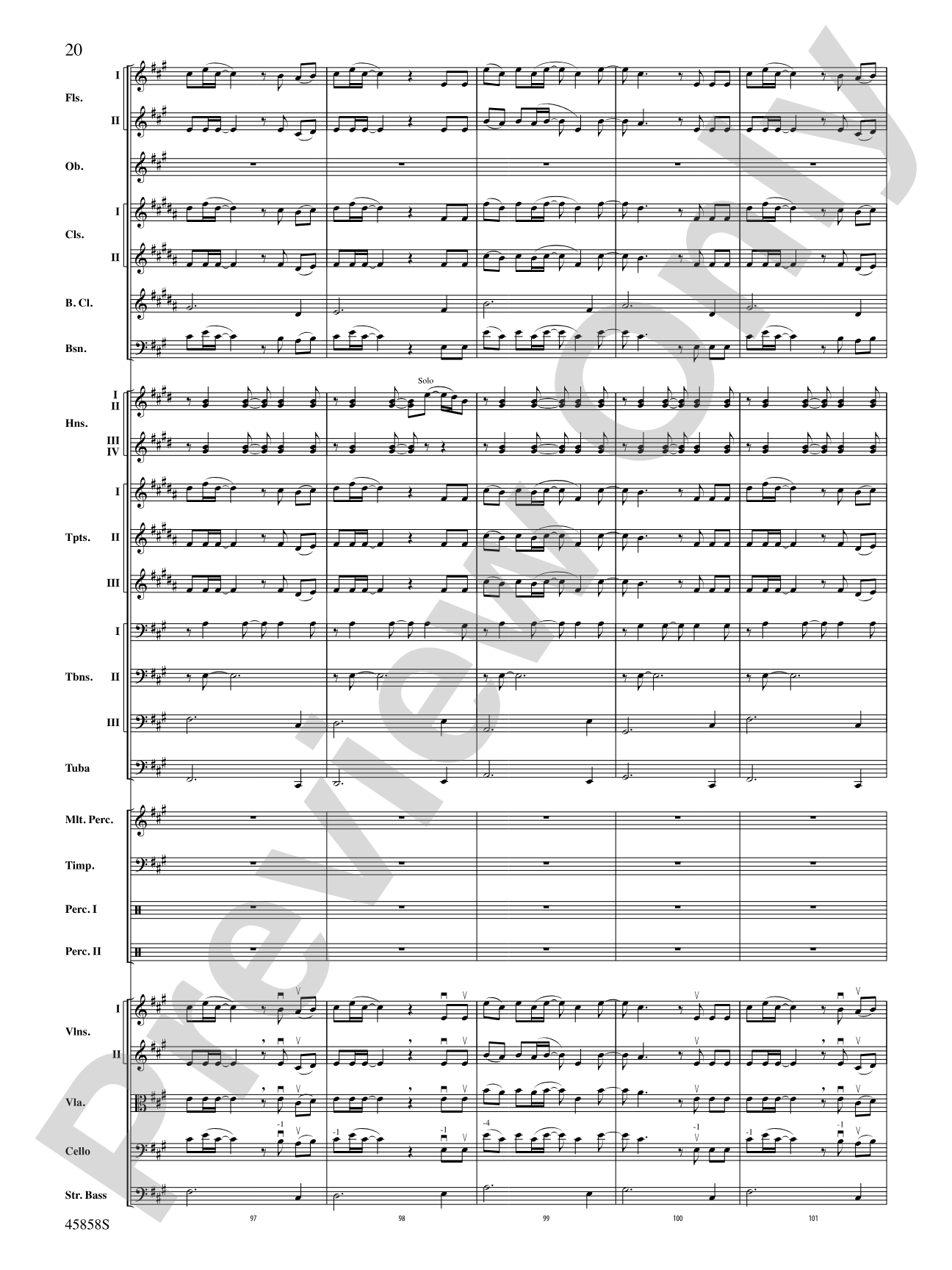 Hamilton, Suite from: Score