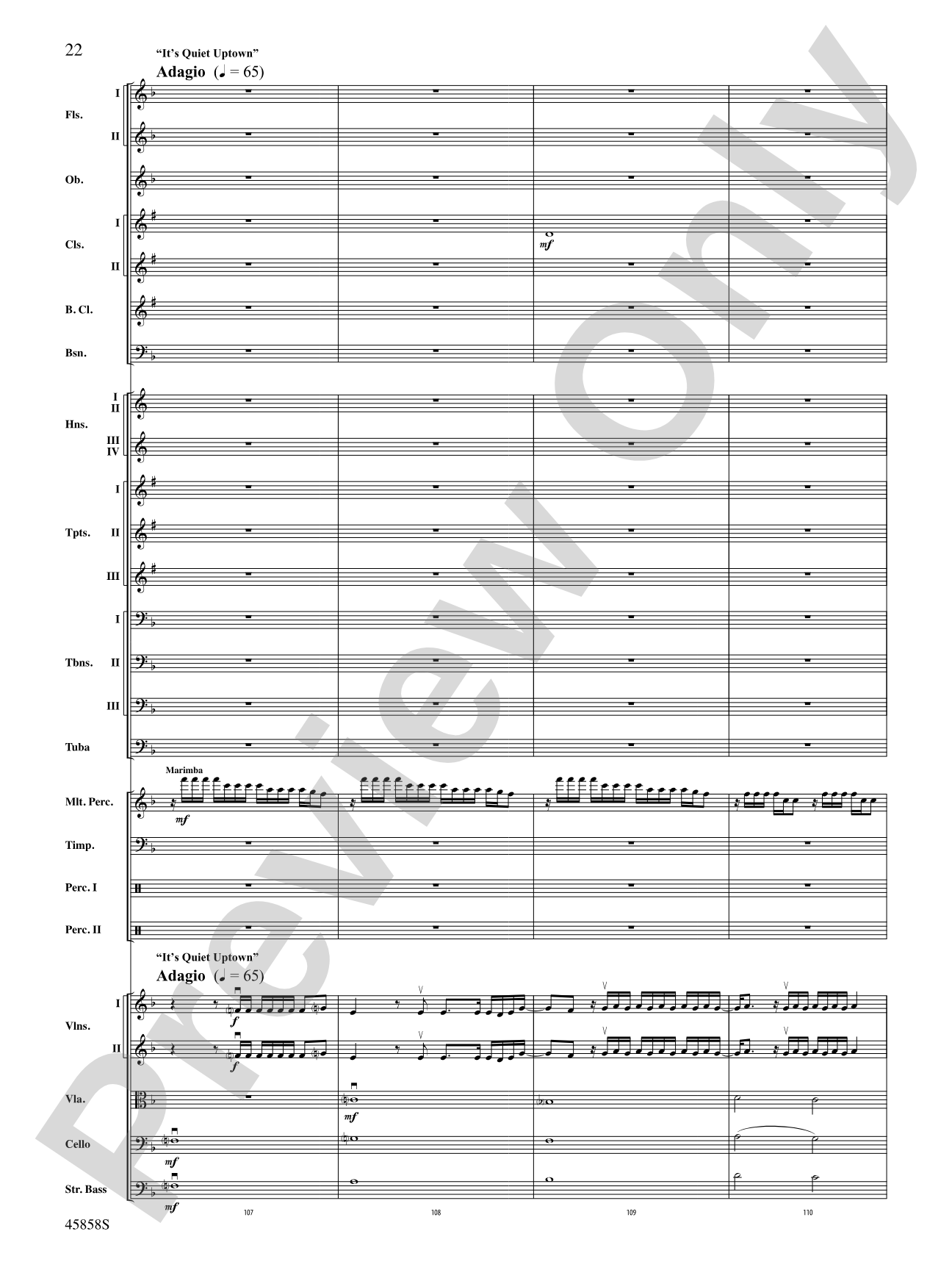 Hamilton, Suite from: Score