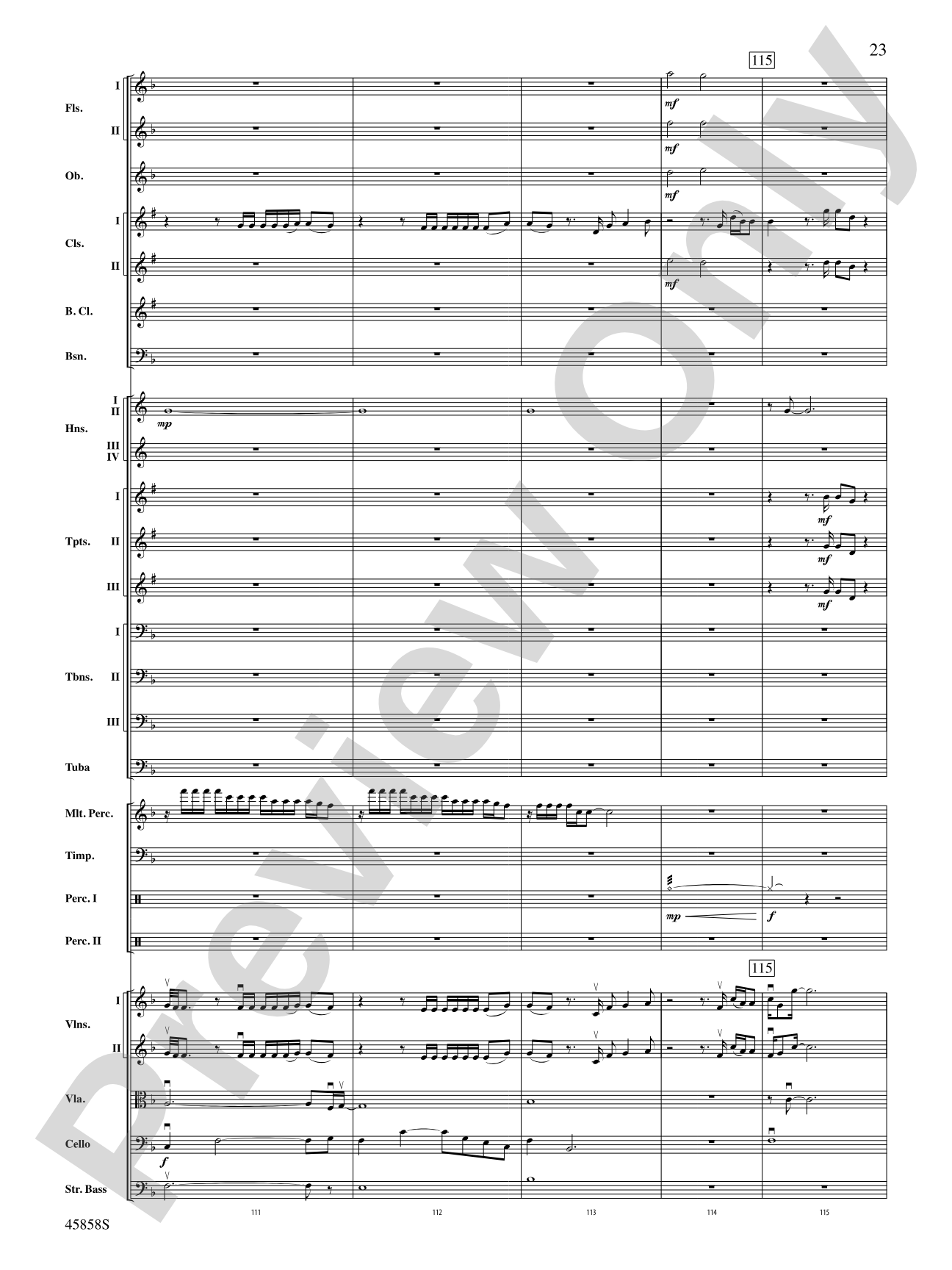 Hamilton, Suite from: Score