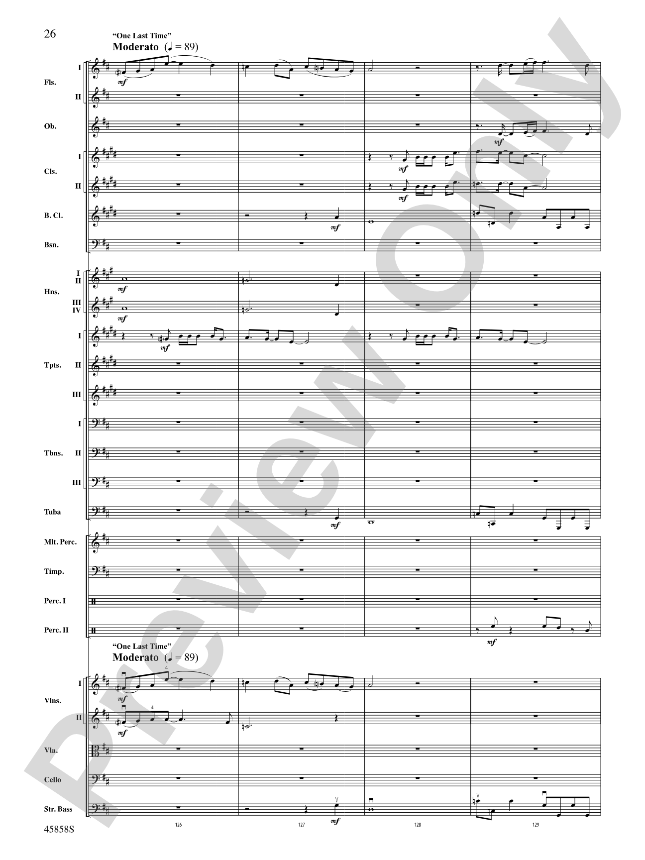 Hamilton, Suite from: Score