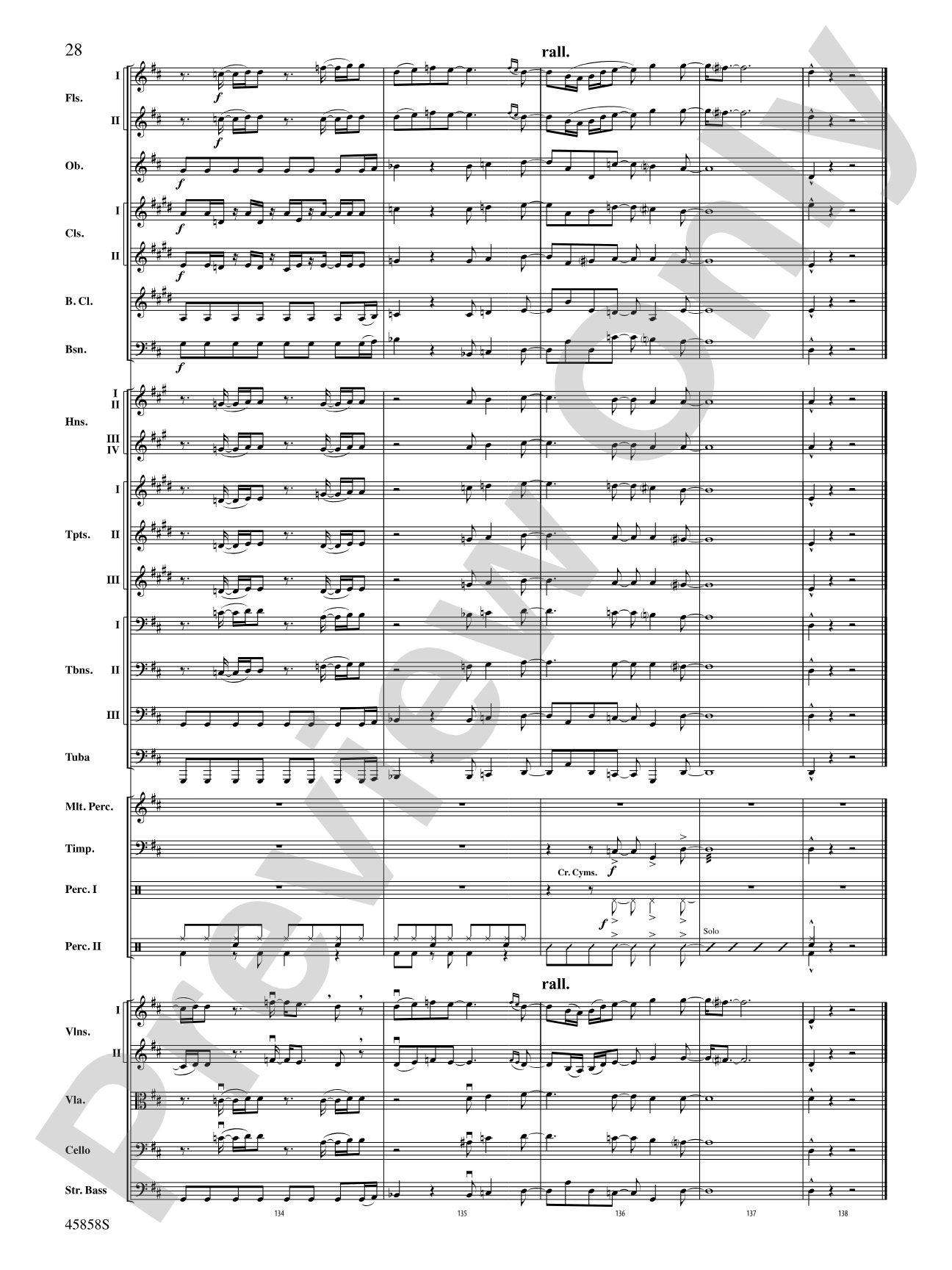 Hamilton, Suite from: Score
