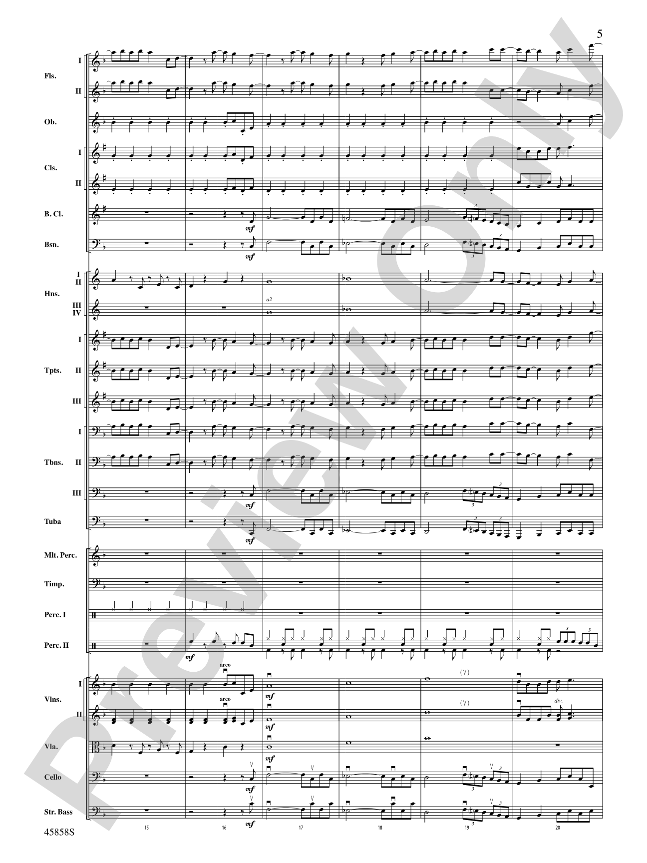 Hamilton, Suite from: Score