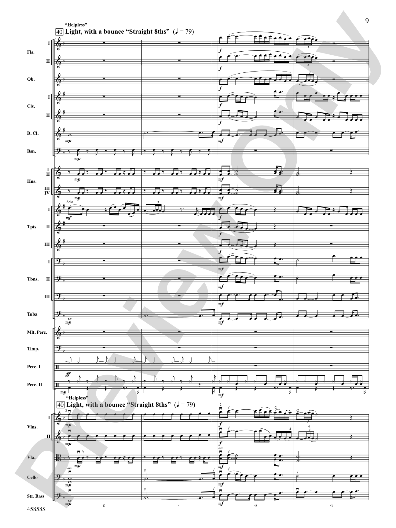 Hamilton, Suite from: Score