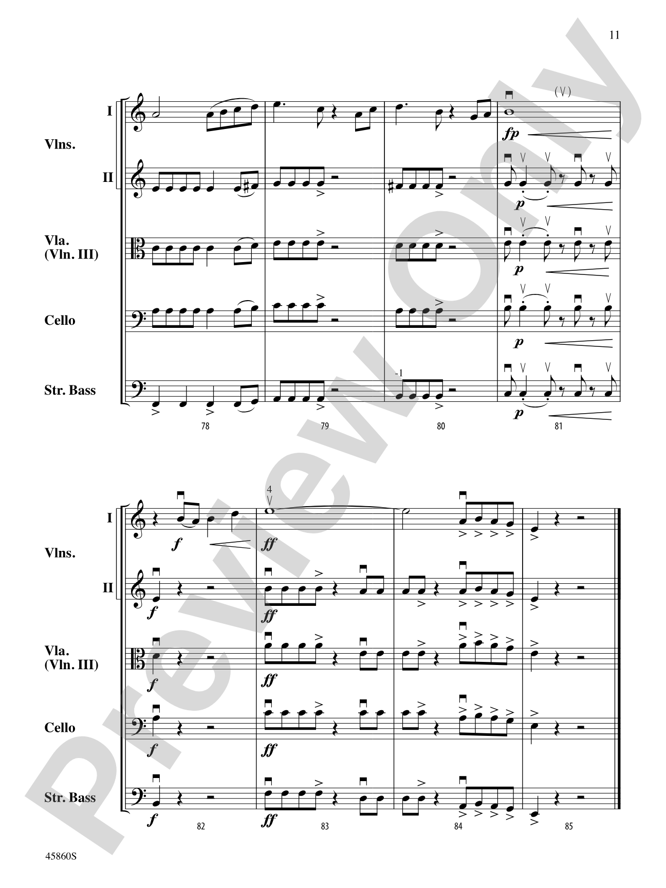 Midnight Adventure: String Orchestra Conductor Score & Parts