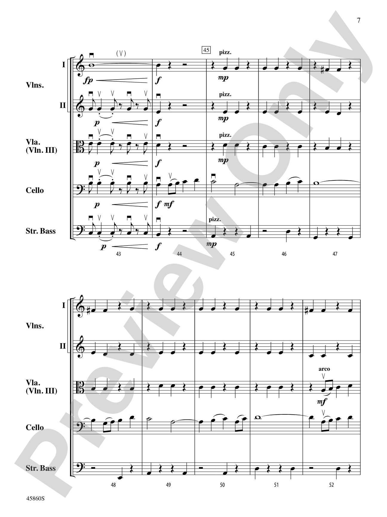 Midnight Adventure: String Orchestra Conductor Score & Parts