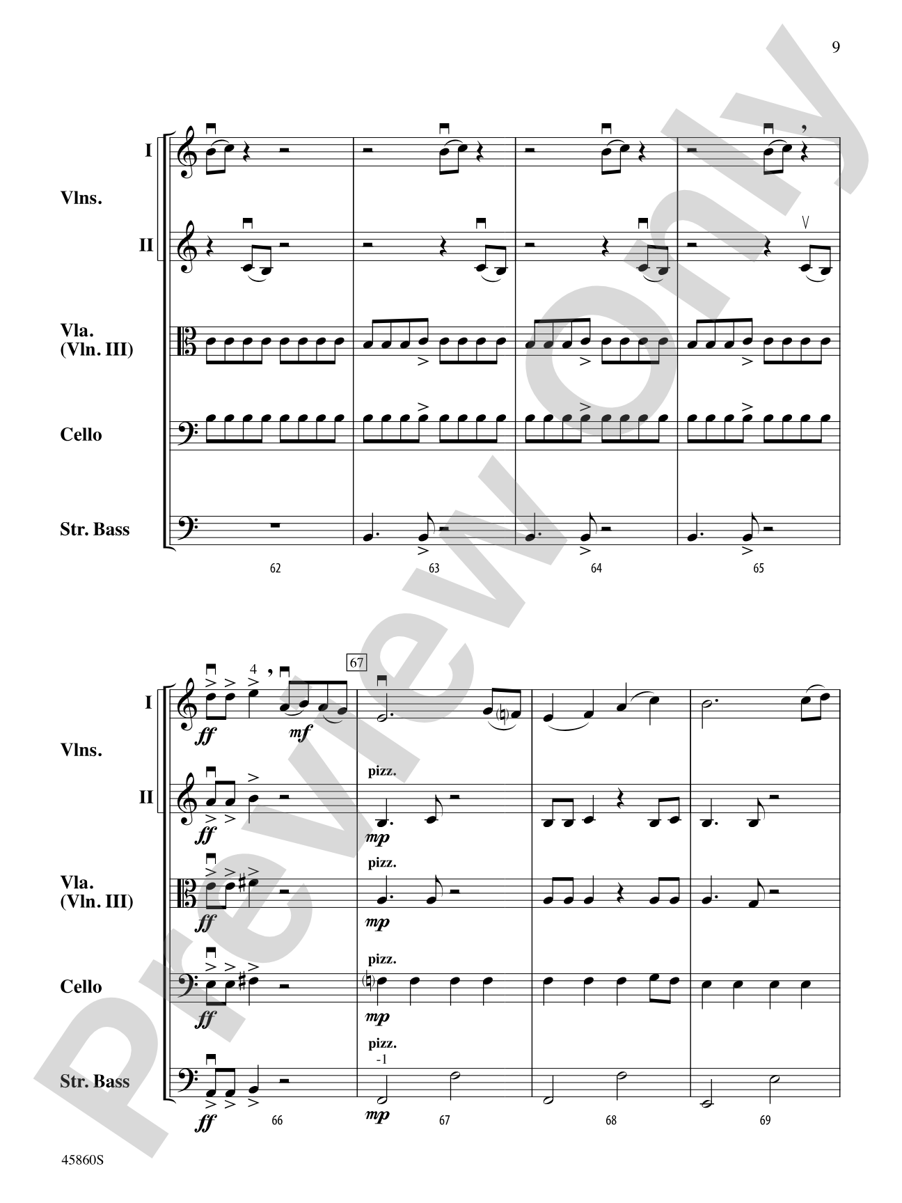 Midnight Adventure: String Orchestra Conductor Score & Parts