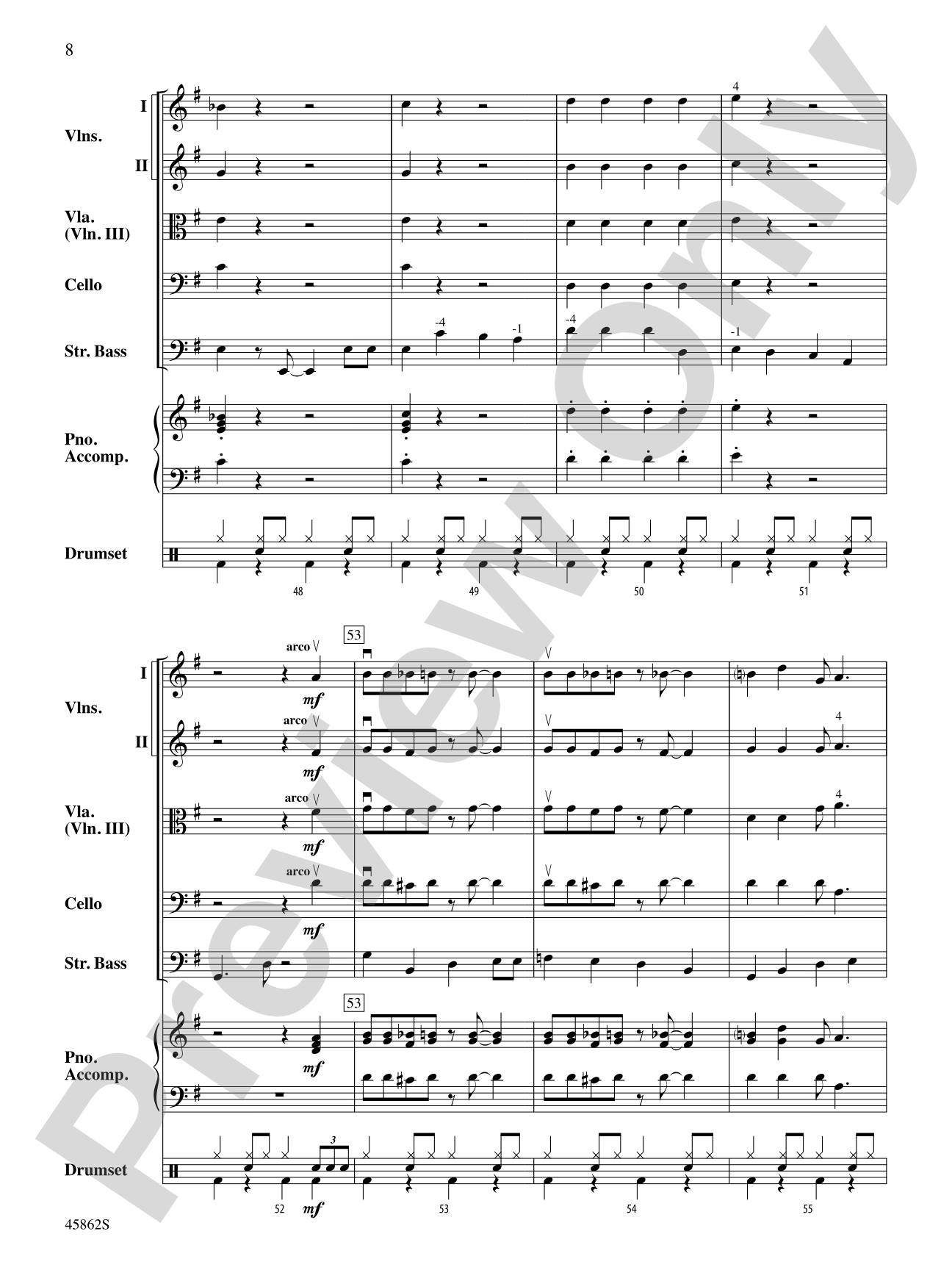Bass-ically Christmas: String Orchestra Conductor Score & Parts