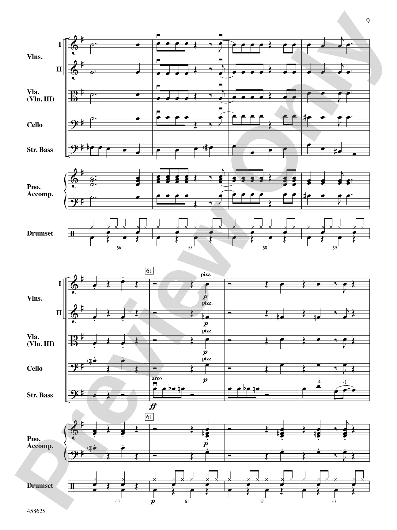 Bass-ically Christmas: String Orchestra Conductor Score & Parts