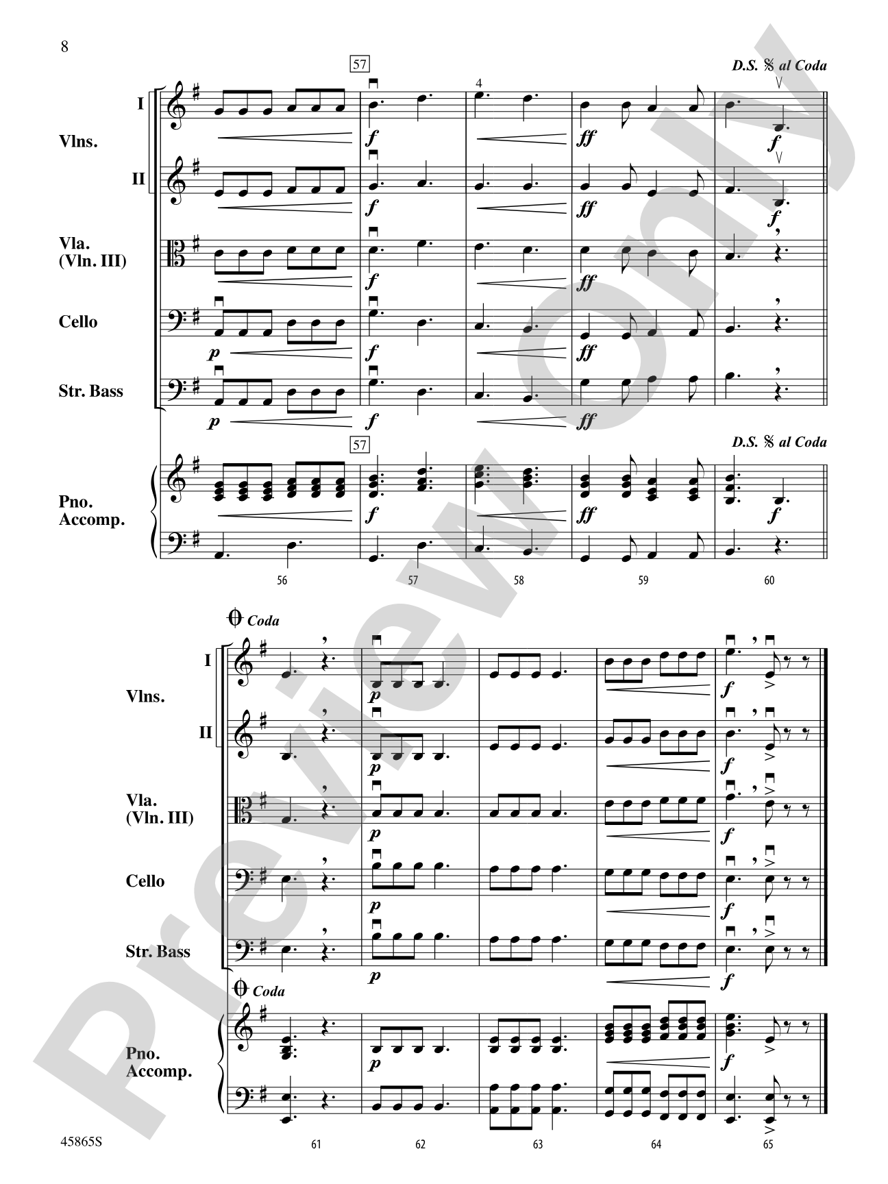 Pieces of Eight: String Orchestra Conductor Score & Parts