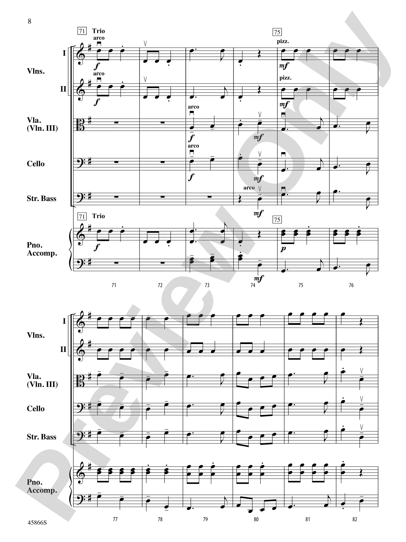The Polka Dot Polka: String Orchestra Conductor Score & Parts