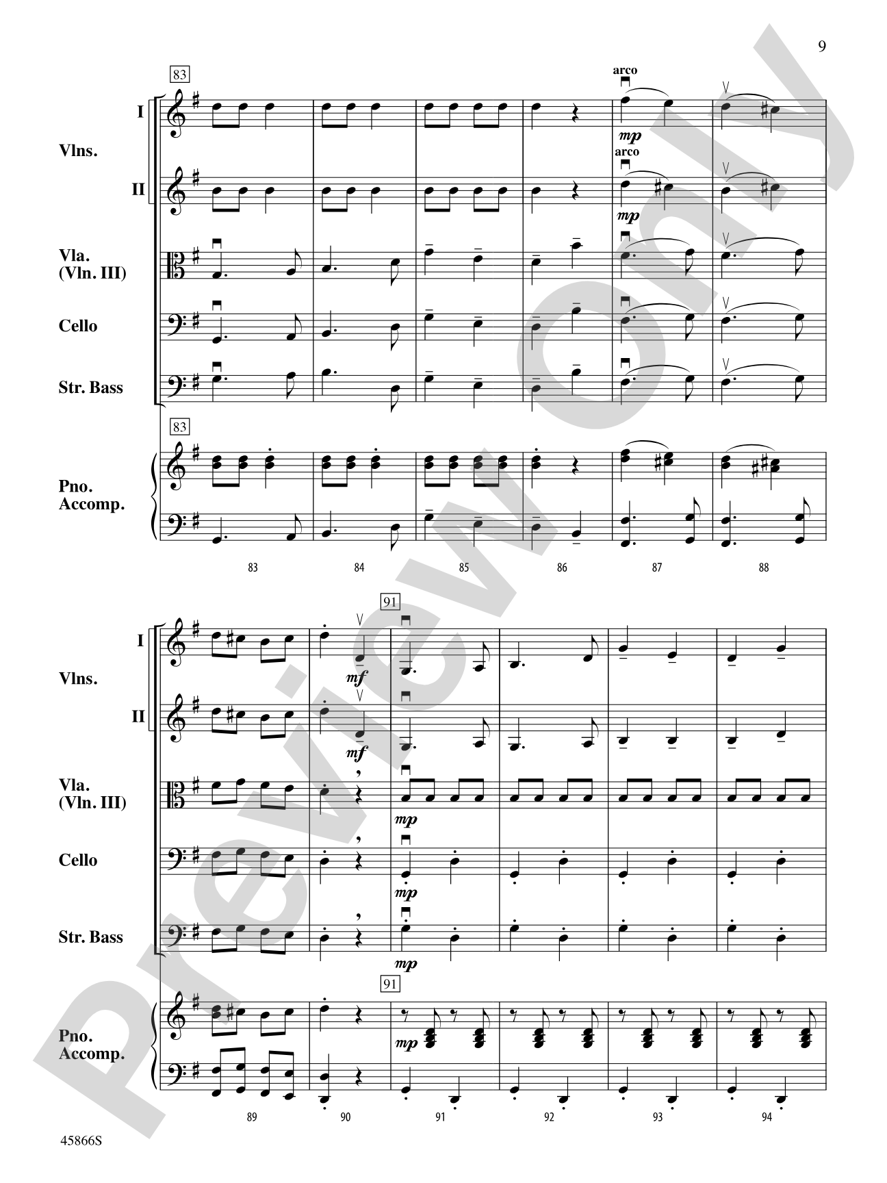 The Polka Dot Polka: String Orchestra Conductor Score & Parts