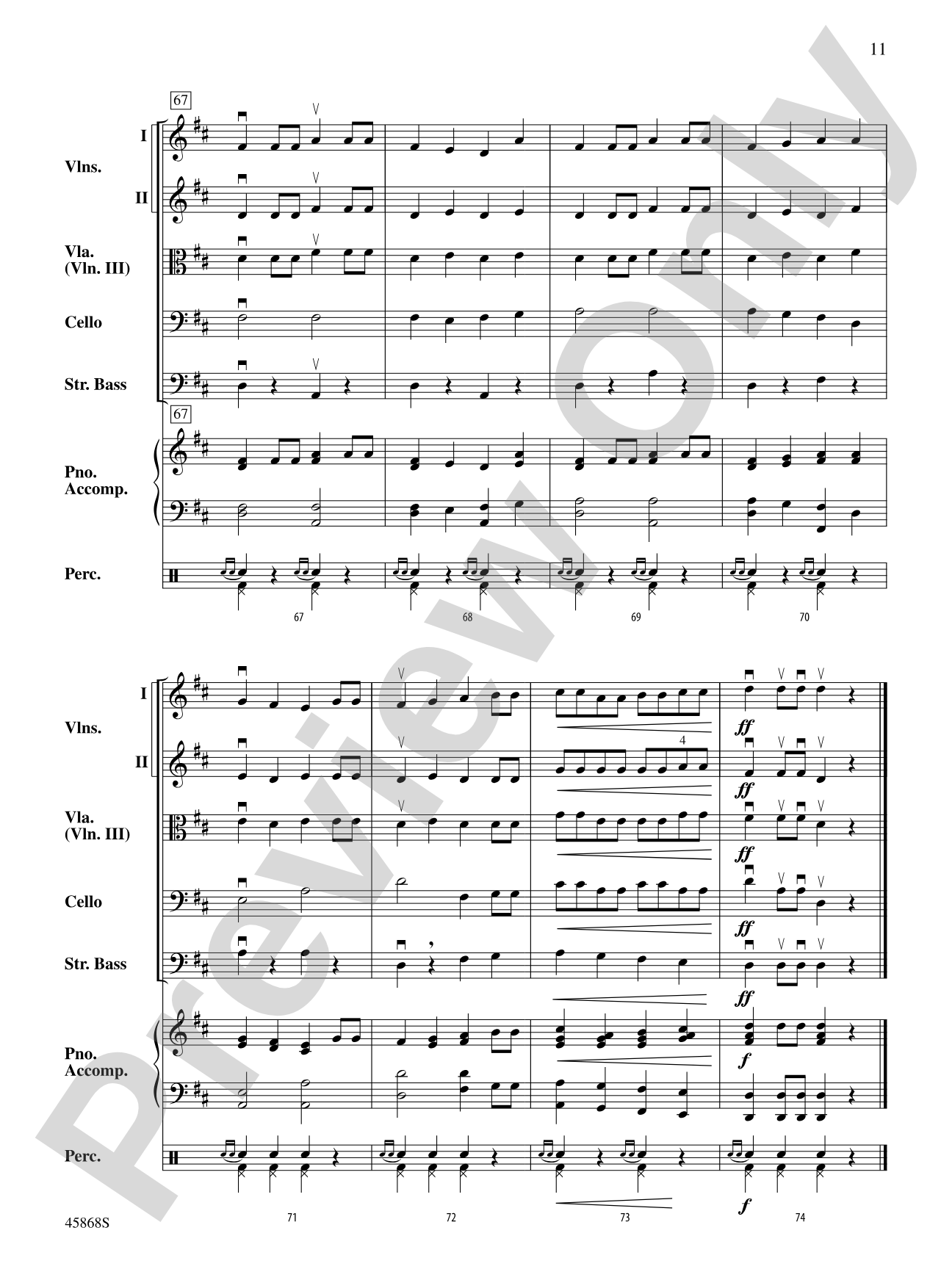 British March: String Orchestra Conductor Score & Parts