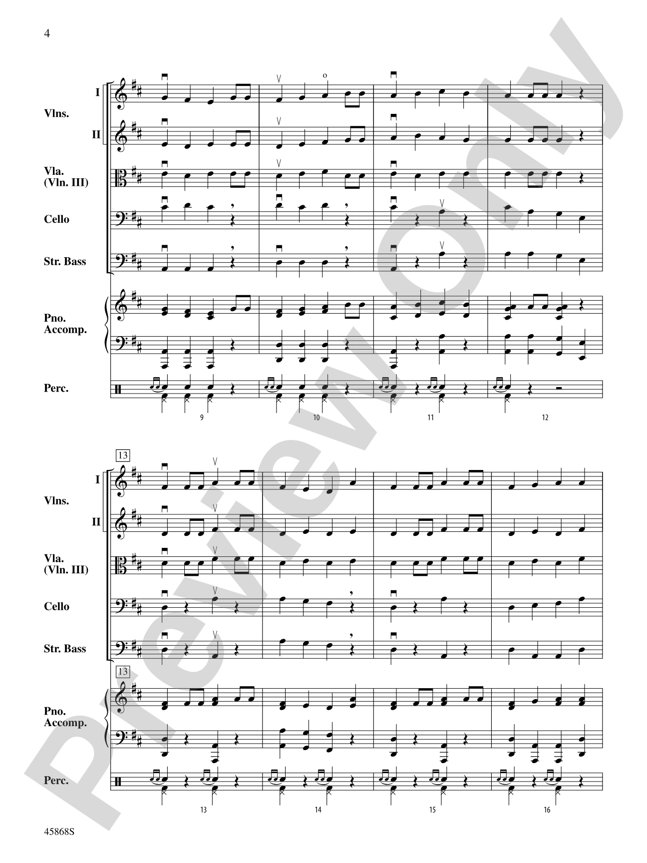 British March: String Orchestra Conductor Score & Parts