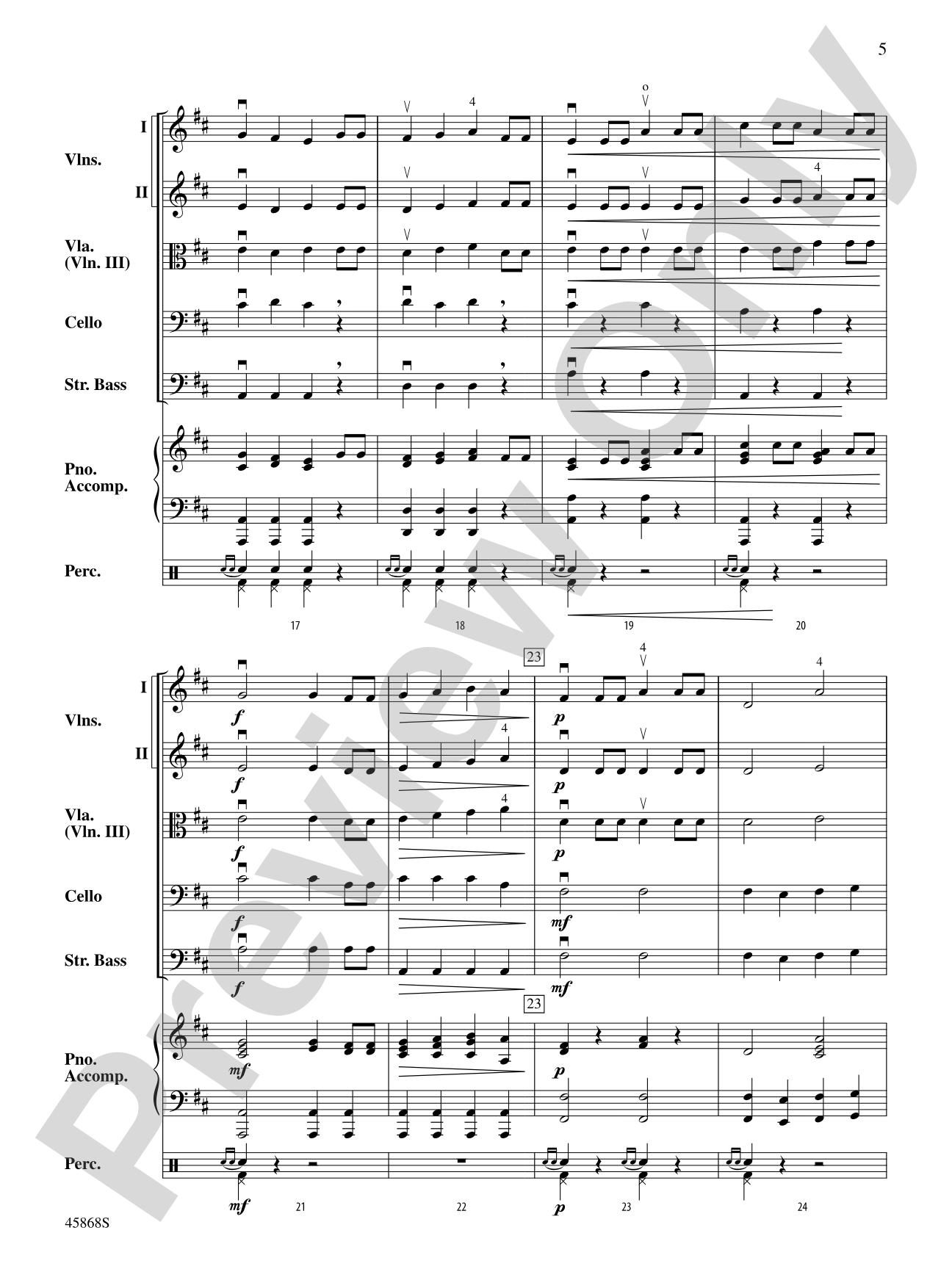 British March: String Orchestra Conductor Score & Parts