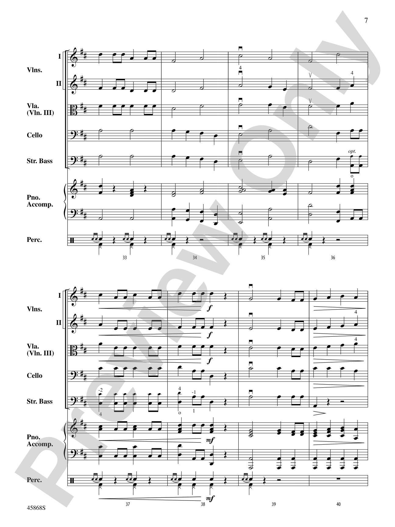 British March: String Orchestra Conductor Score & Parts