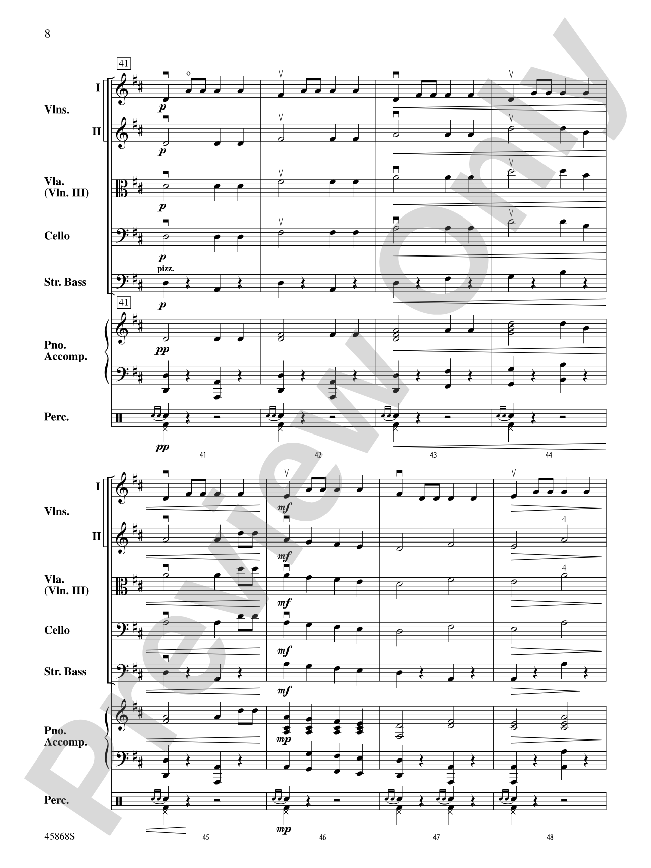 British March: String Orchestra Conductor Score & Parts