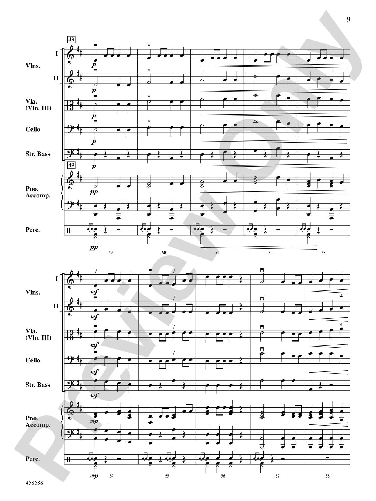 British March: String Orchestra Conductor Score & Parts