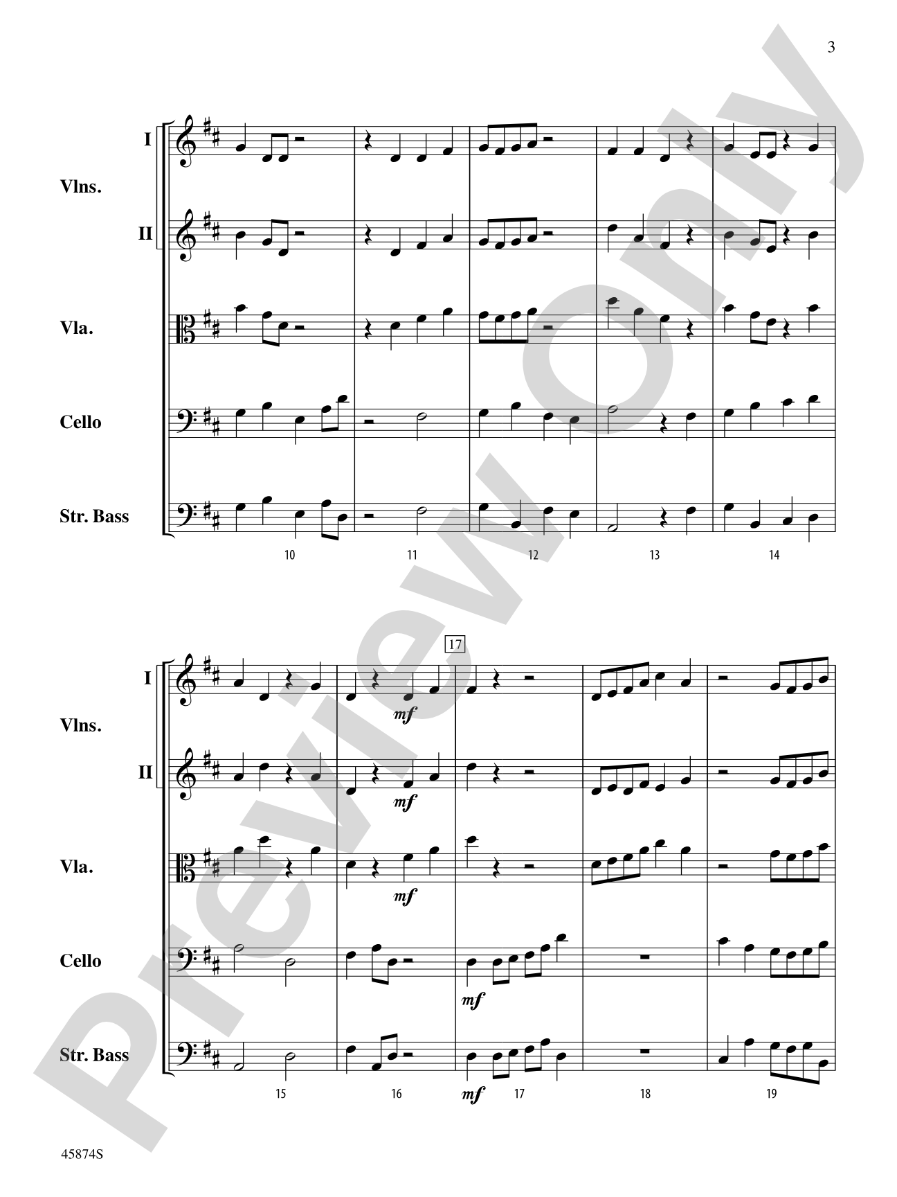 Showtime Rag: String Orchestra Conductor Score & Parts