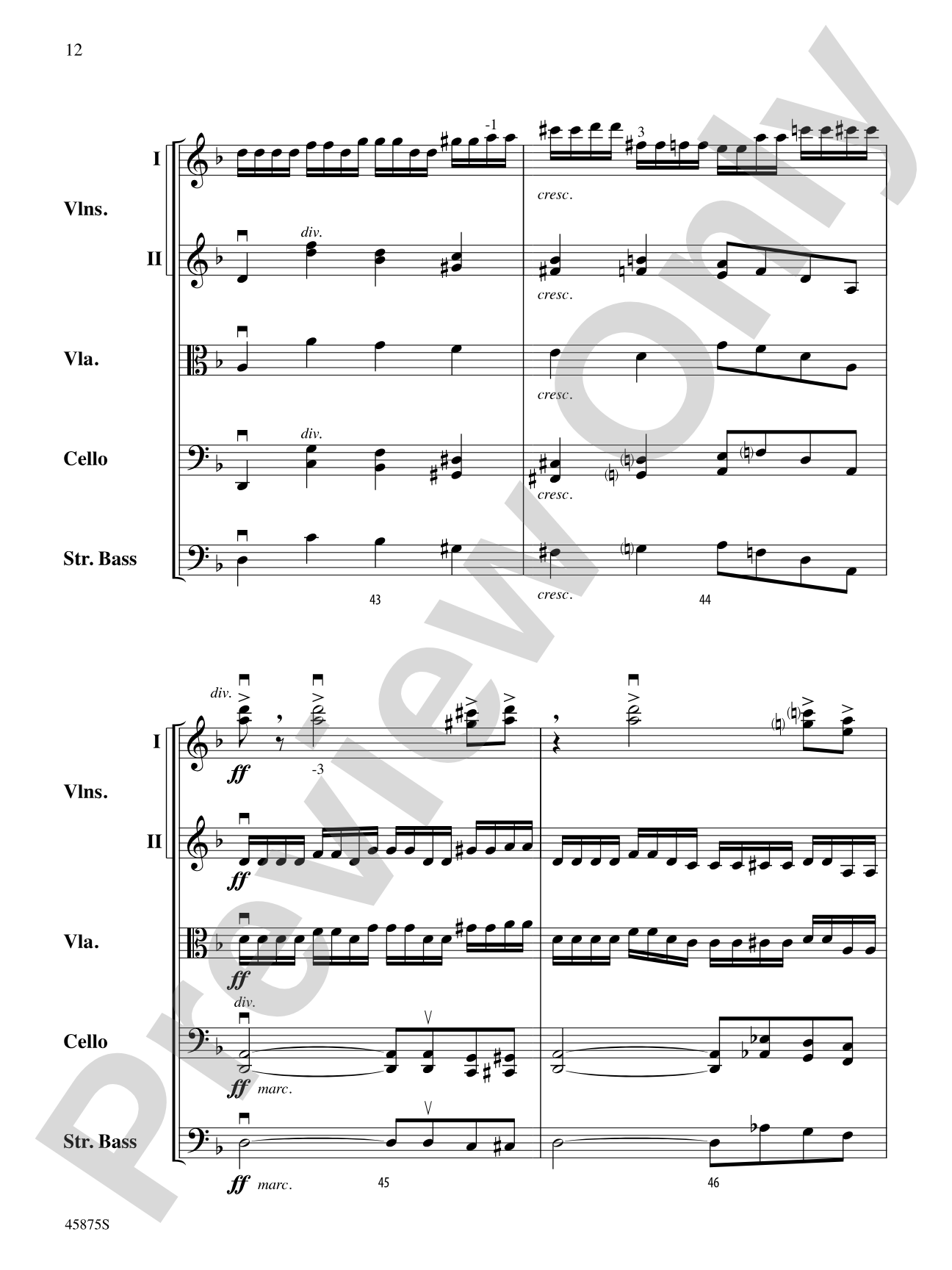 Swamp Thang: String Orchestra Conductor Score & Parts