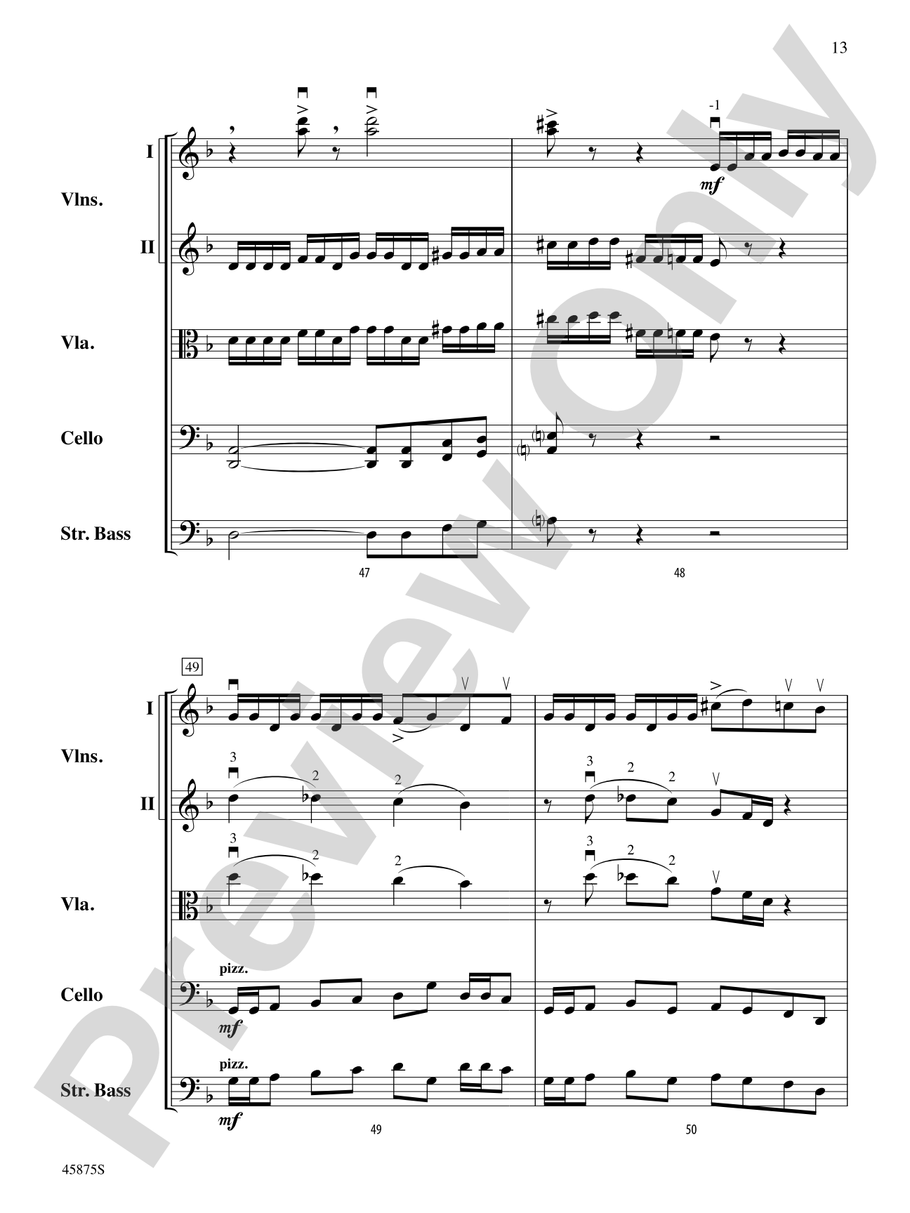 Swamp Thang: String Orchestra Conductor Score & Parts