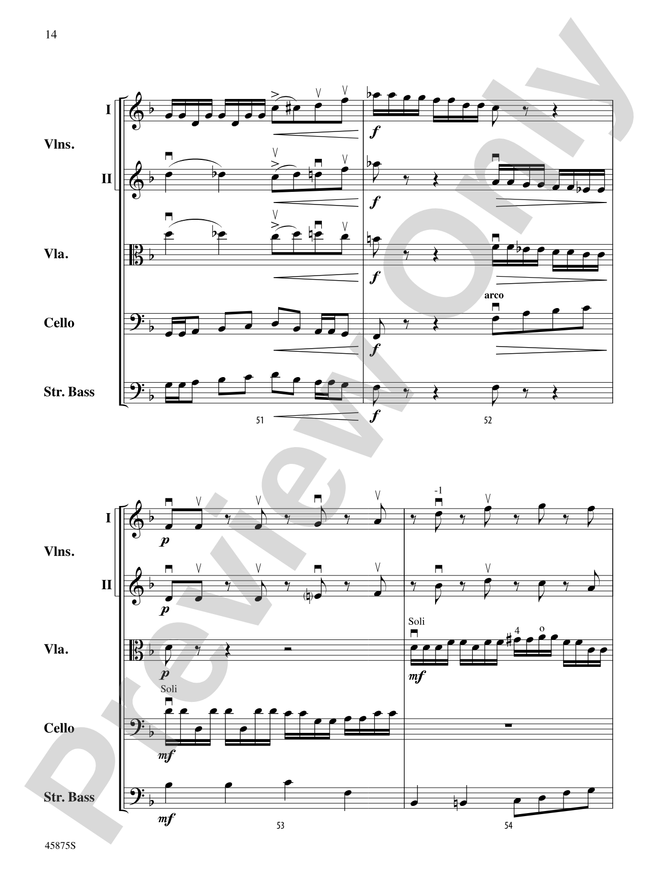 Swamp Thang: String Orchestra Conductor Score & Parts