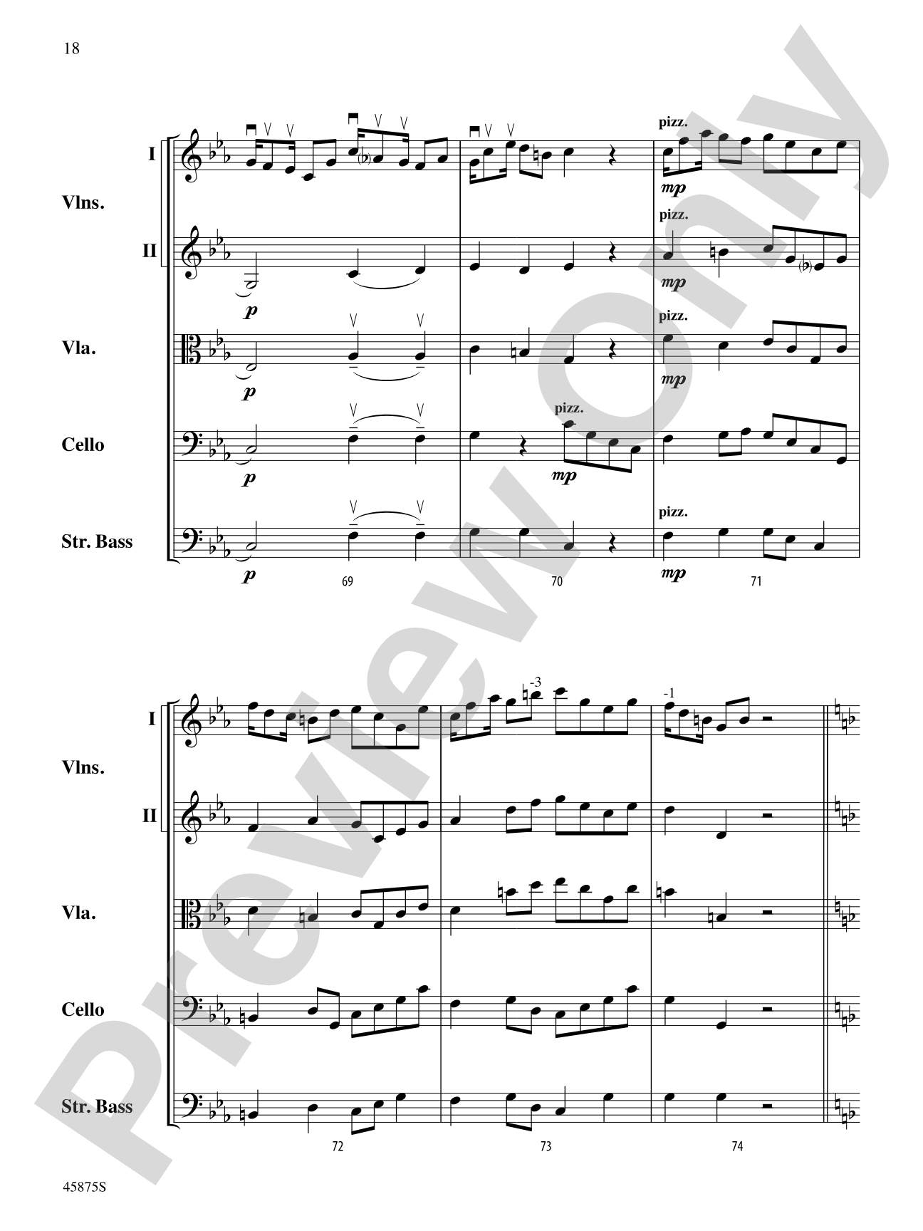 Swamp Thang: String Orchestra Conductor Score & Parts