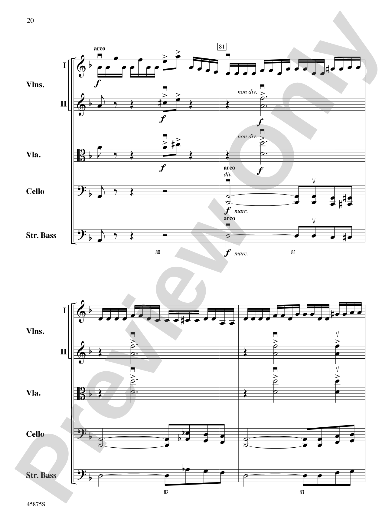 Swamp Thang: String Orchestra Conductor Score & Parts