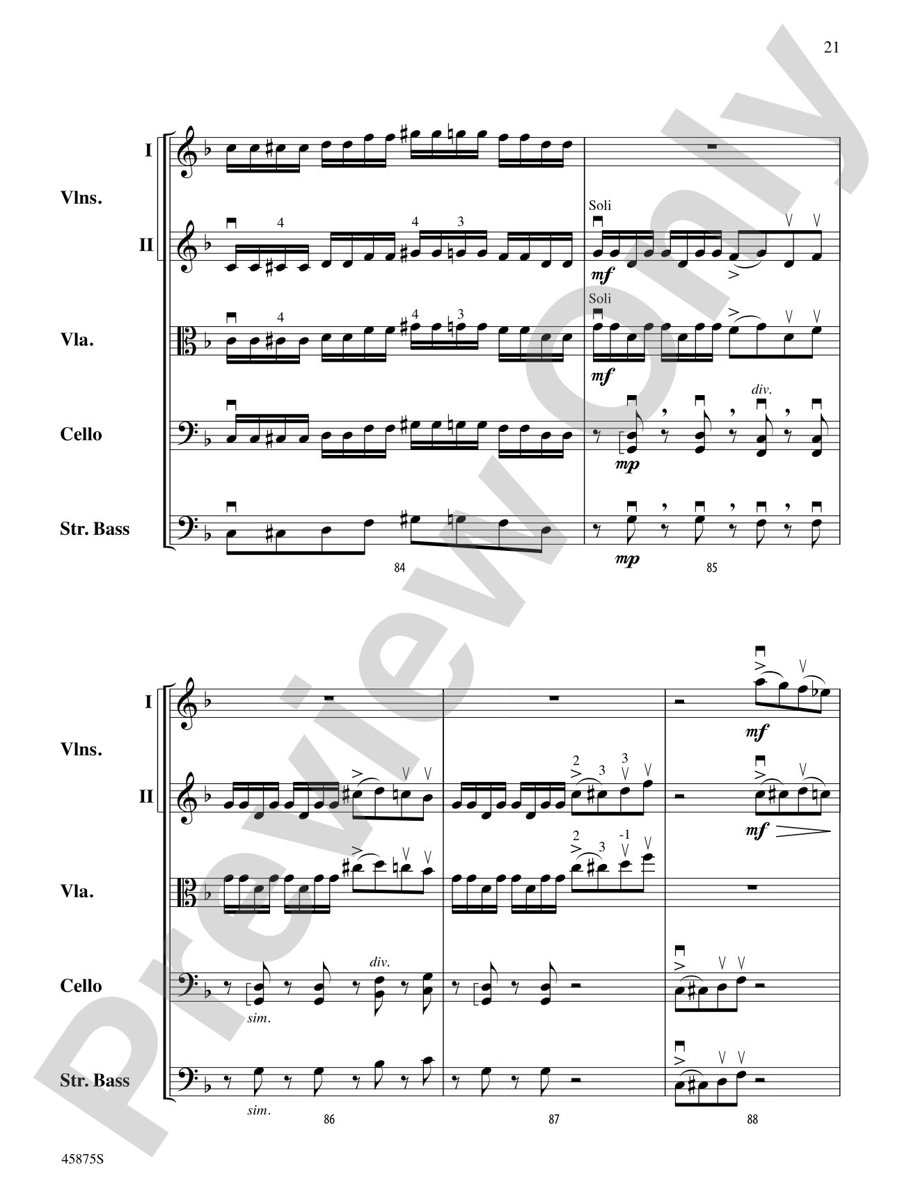Swamp Thang: String Orchestra Conductor Score & Parts