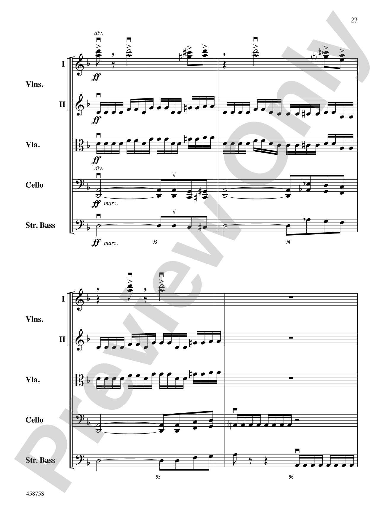 Swamp Thang: String Orchestra Conductor Score & Parts