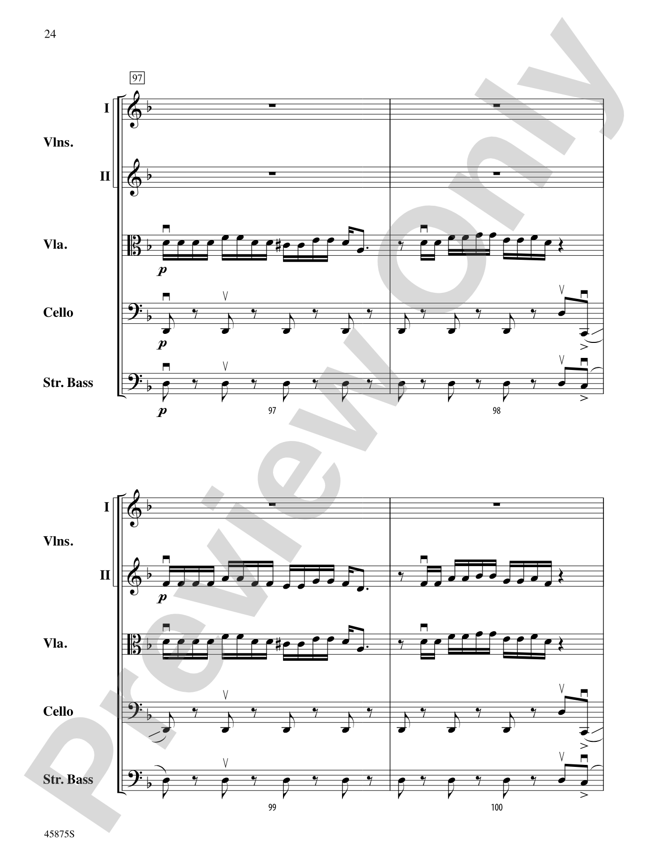Swamp Thang: String Orchestra Conductor Score & Parts