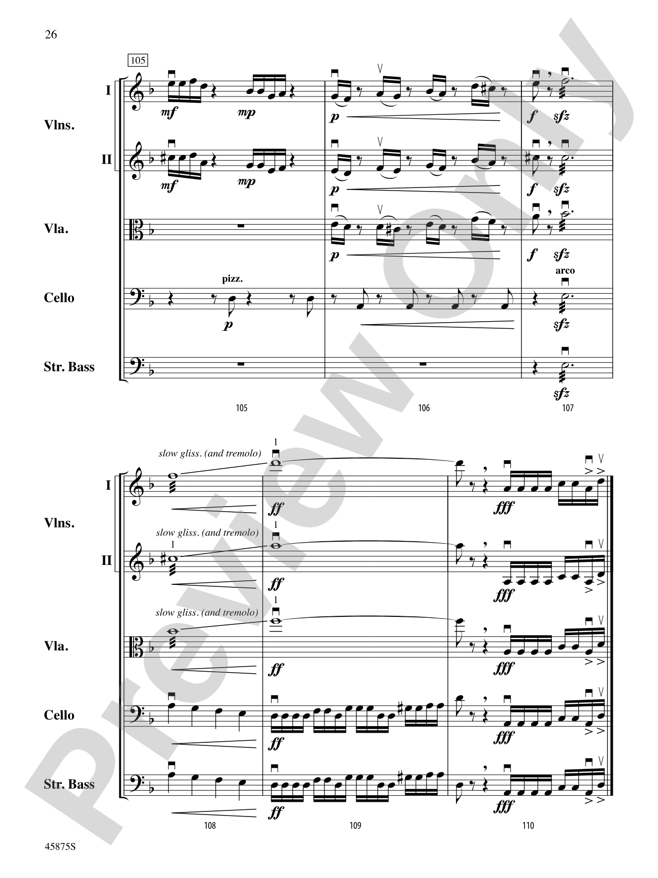 Swamp Thang: String Orchestra Conductor Score & Parts