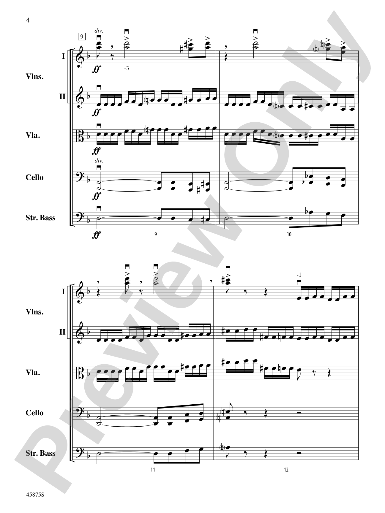 Swamp Thang: String Orchestra Conductor Score & Parts