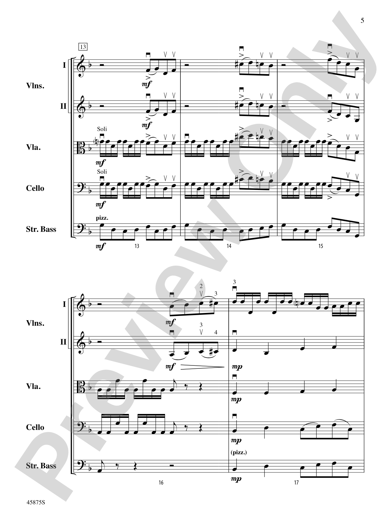 Swamp Thang: String Orchestra Conductor Score & Parts