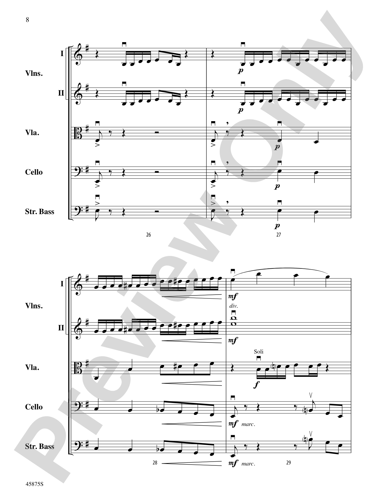 Swamp Thang: String Orchestra Conductor Score & Parts