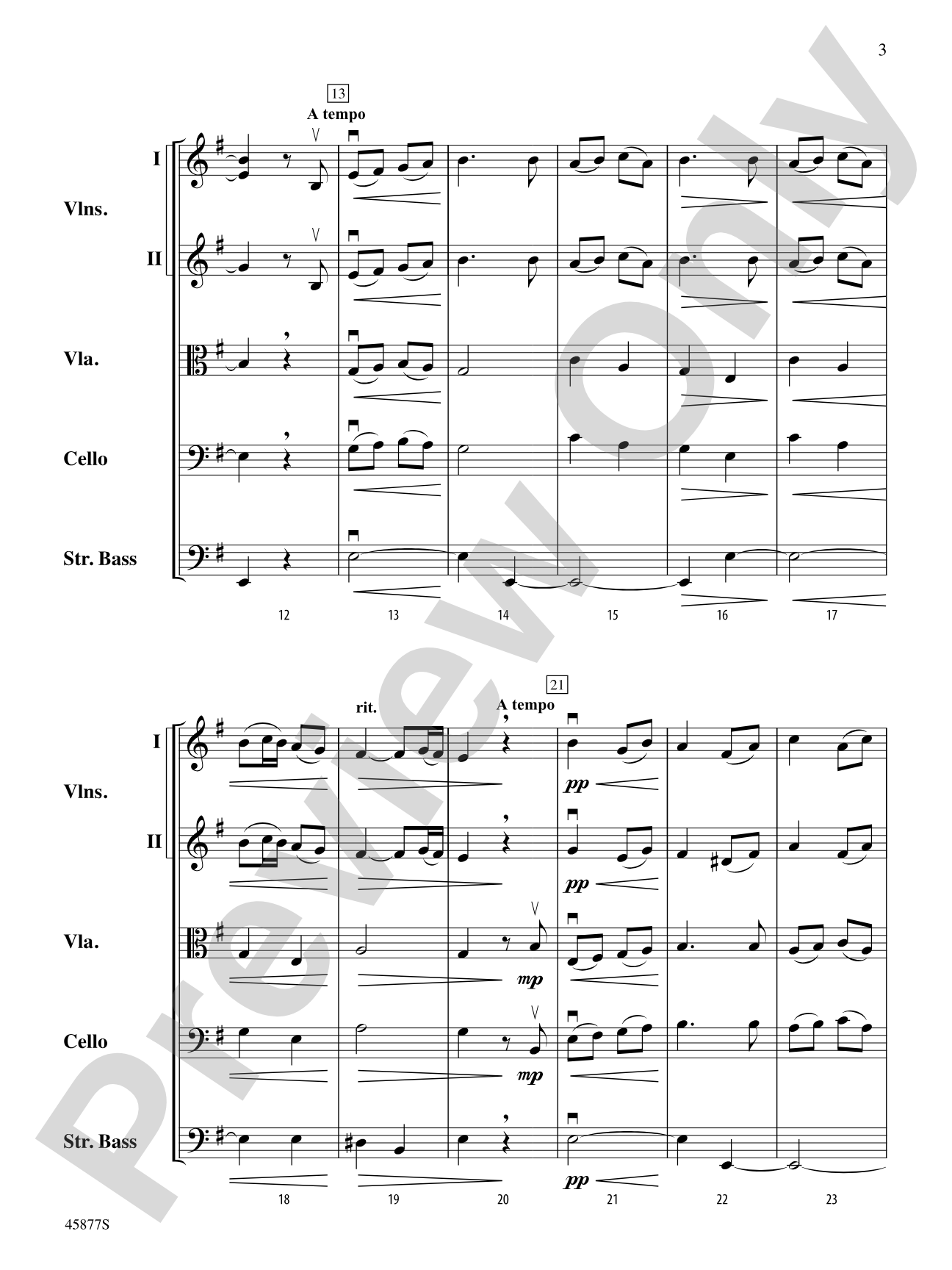 Old French Melody: String Orchestra Conductor Score & Parts