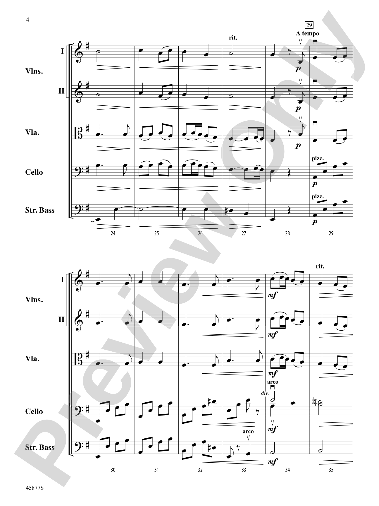 Old French Melody: String Orchestra Conductor Score & Parts