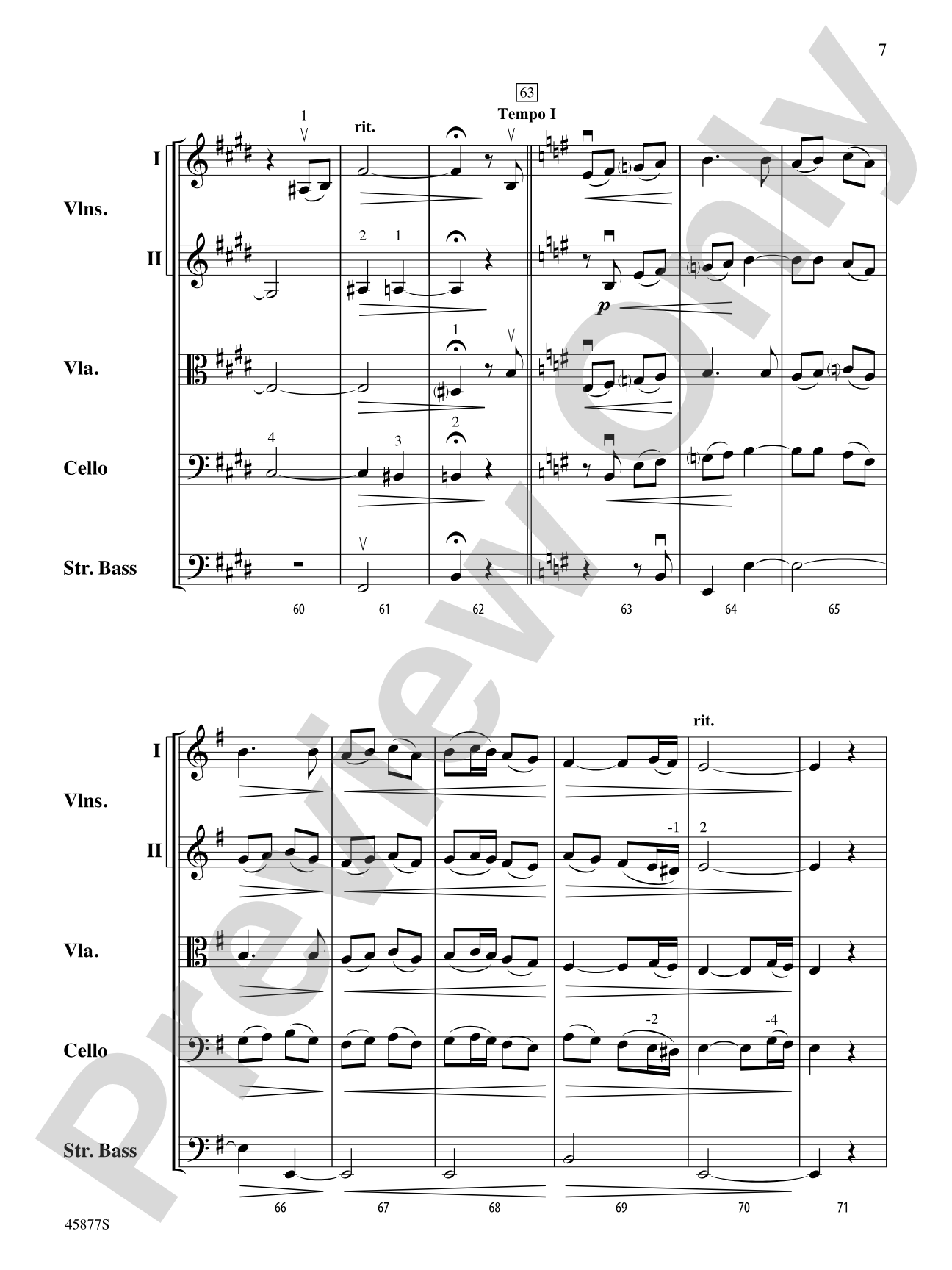 Old French Melody: String Orchestra Conductor Score & Parts