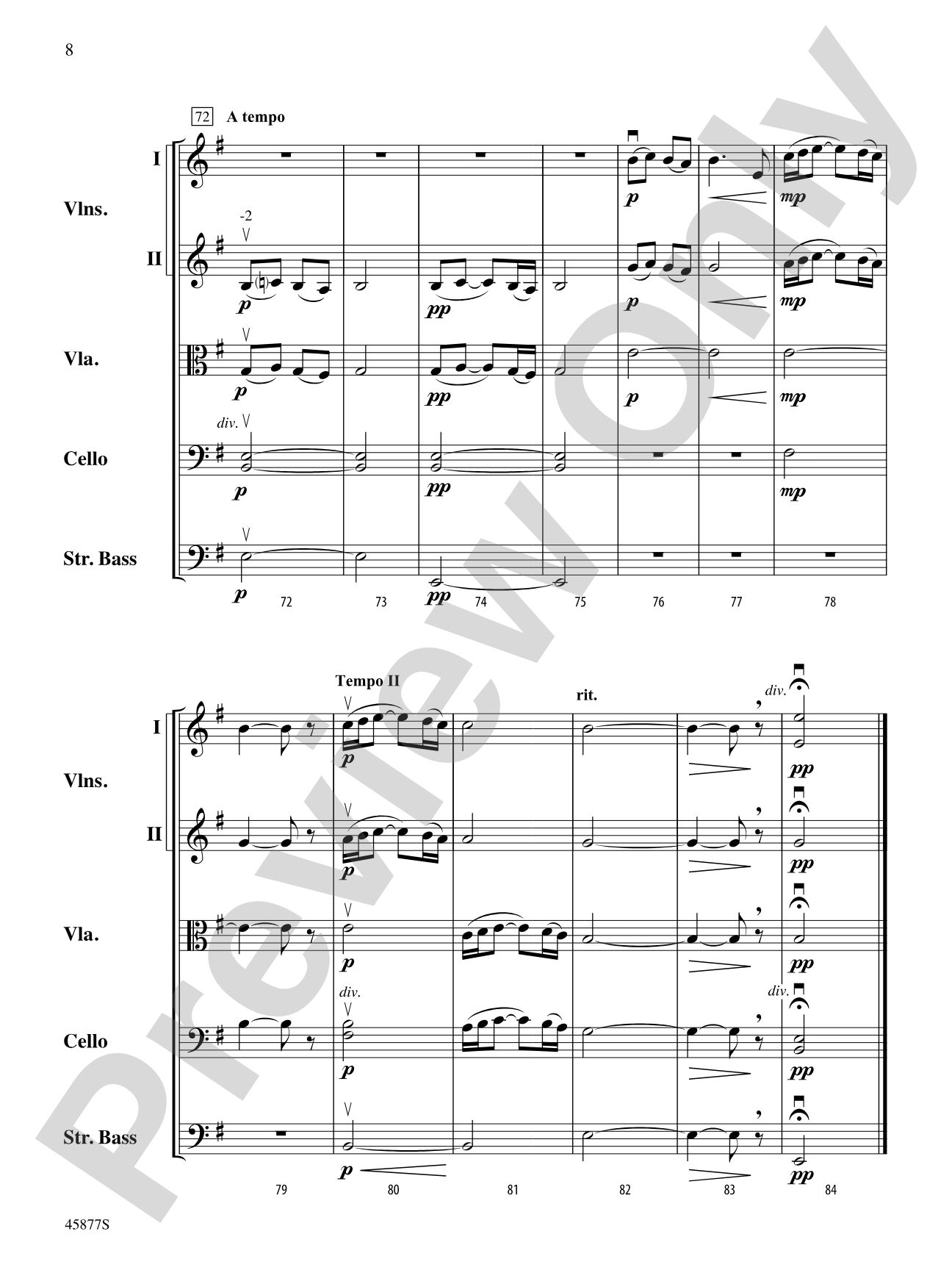Old French Melody: String Orchestra Conductor Score & Parts